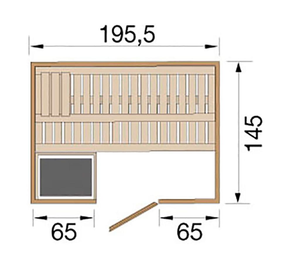weka Sauna »Bergen« Set,  7,5 kW Bio-Ofen mit digitaler Steuerung