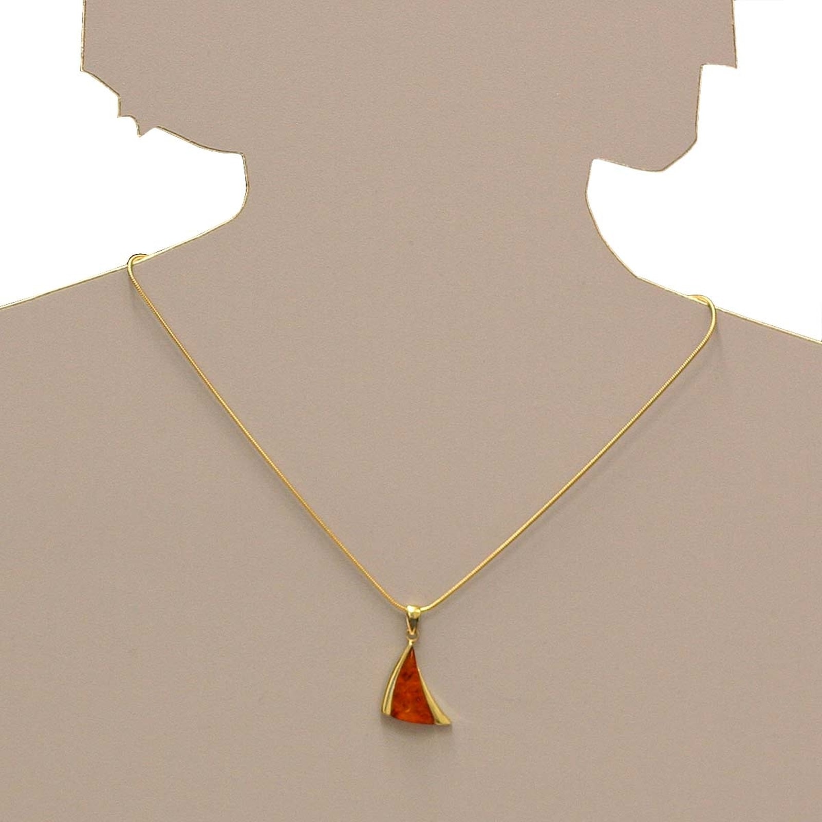 OSTSEE-SCHMUCK Kettenanhänger »- Imke 30 mm - Gold 585/000 - Bernstein«