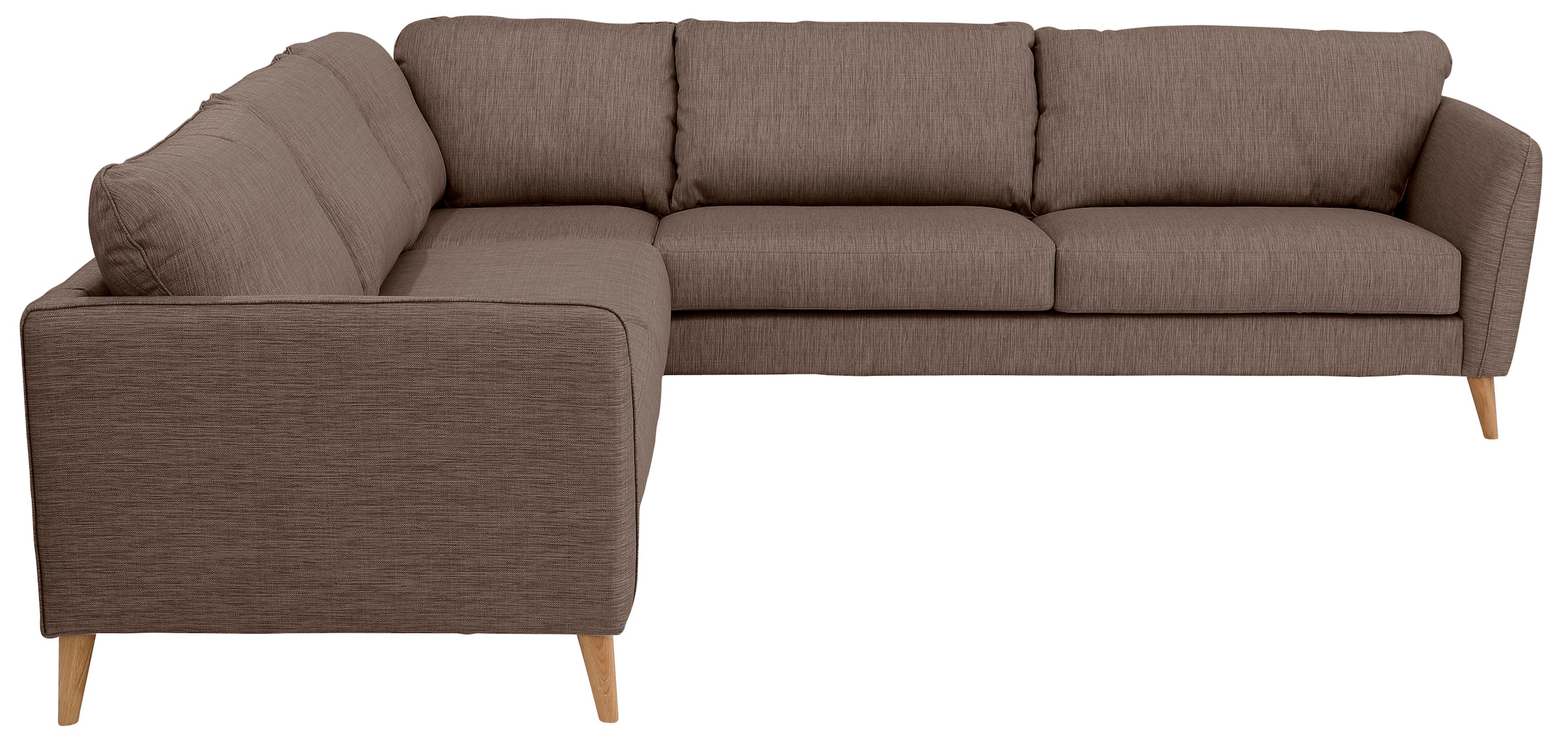 Ecksofa »MARSEILLE 278/278 cm, L-Form,«, gleichschenklig, aus Eiche-Massivholz Beinen,...