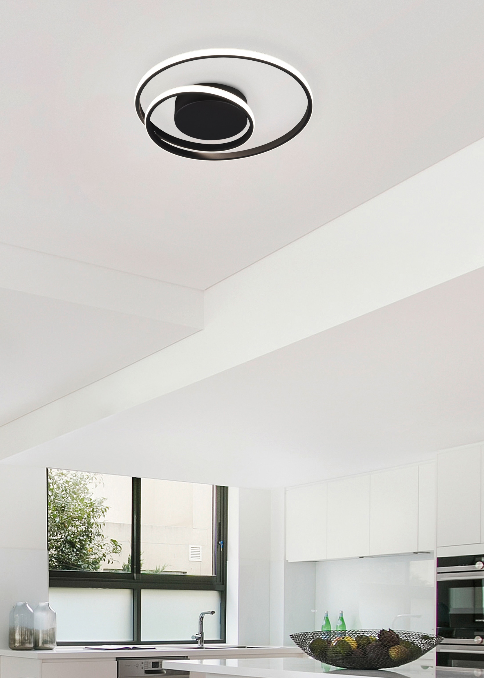 REALITY Leuchten LED Deckenleuchte »Zibal«, 1 flammig, Leuchtmittel LED-Board | LED fest integriert, Switch Dimmer, dimmbar über Wandschalter (100%/50%/25%), Wohnzimmer