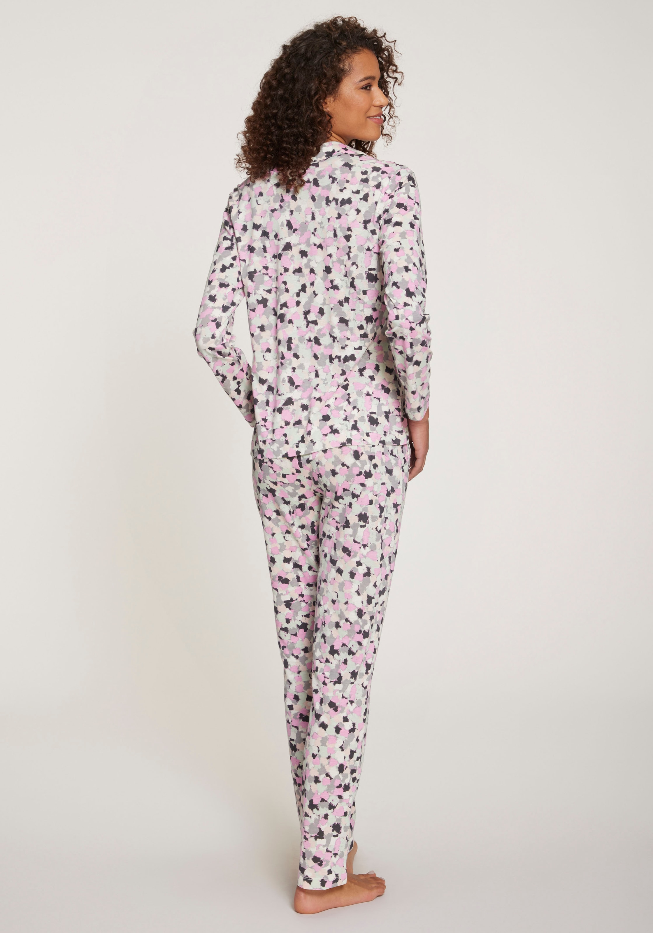 Vivance Dreams Pyjama, (2 tlg.), mit Aquarell-Muster