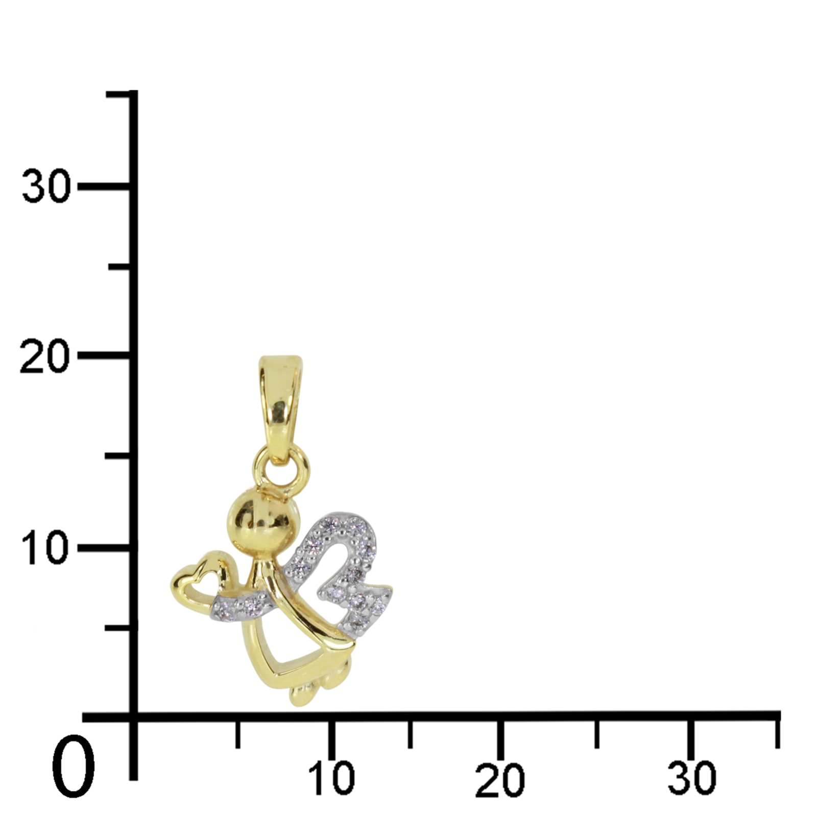 OSTSEE-SCHMUCK Kettenanhänger »- Engel - Gold 333/000 - Zirkonia«