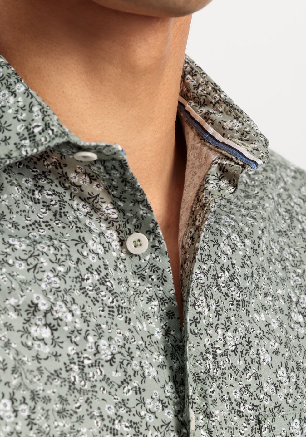 OLYMP Langarmhemd »Casual«, in modischem Allover-Print