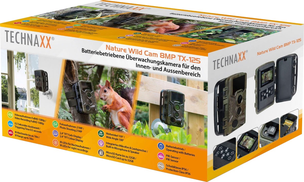 Technaxx Überwachungskamera »Nature Wild Cam TX-69«, Innenbereich-Außenbereich, (1 tlg.)