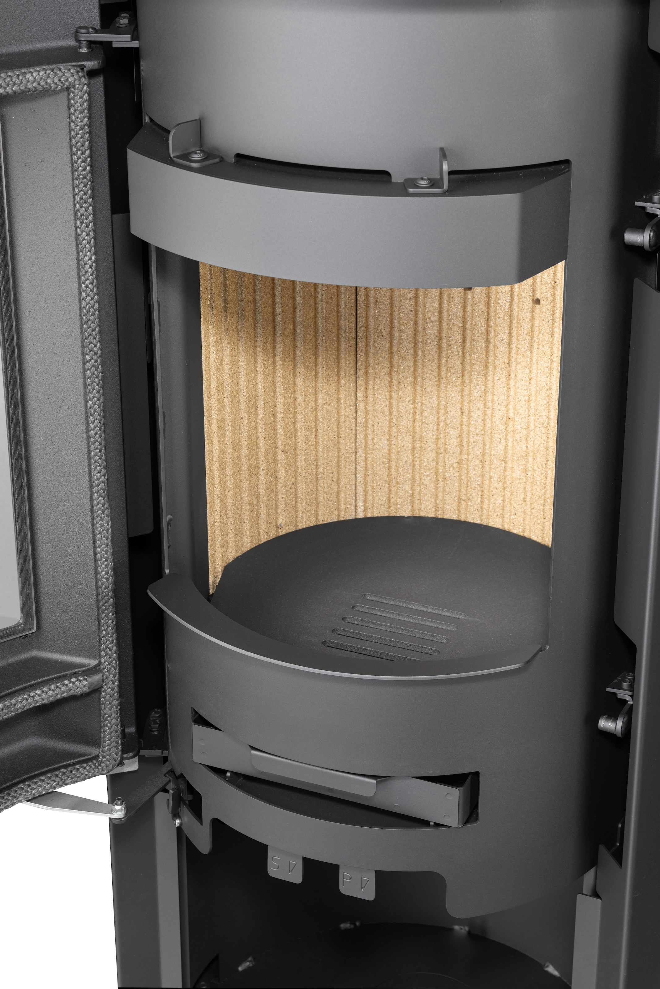 JUSTUS Kaminofen »Faro 2.0 Speckstein Topplatte« Holzfach