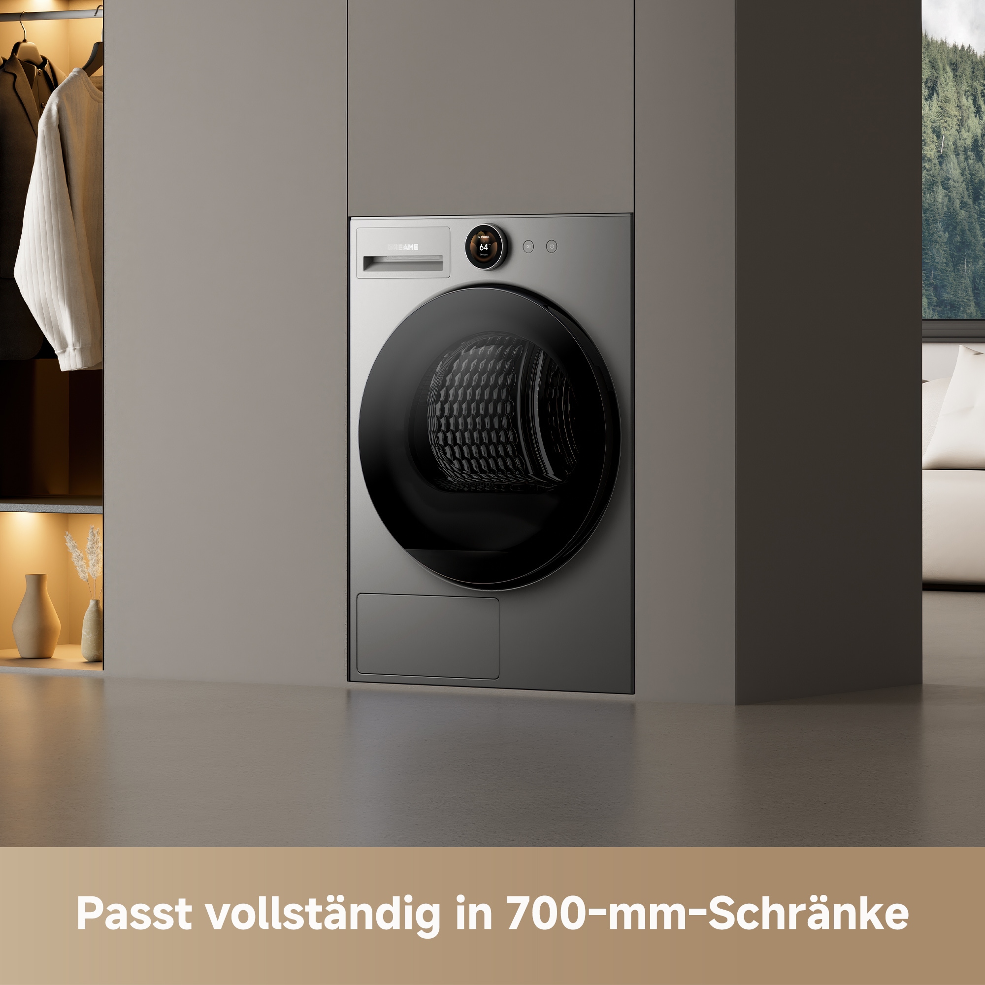 Dreame Wärmepumpentrockner »L9 Dryer 9Kg« Dual-Inverter-Wärmepumpentrocknung, Dampfpflege