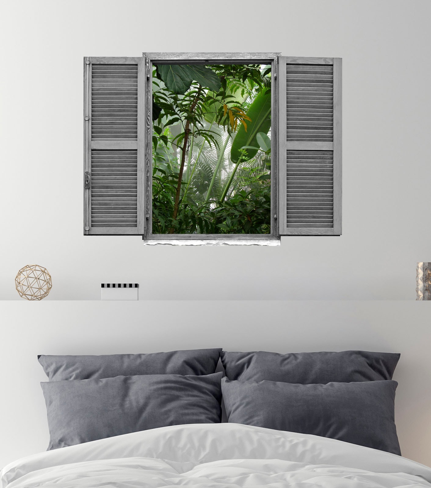 queence Wandtattoo »Urwald«, (1 St.), Wandsticker, Wandbild, selbstklebend, 3D, Fenster
