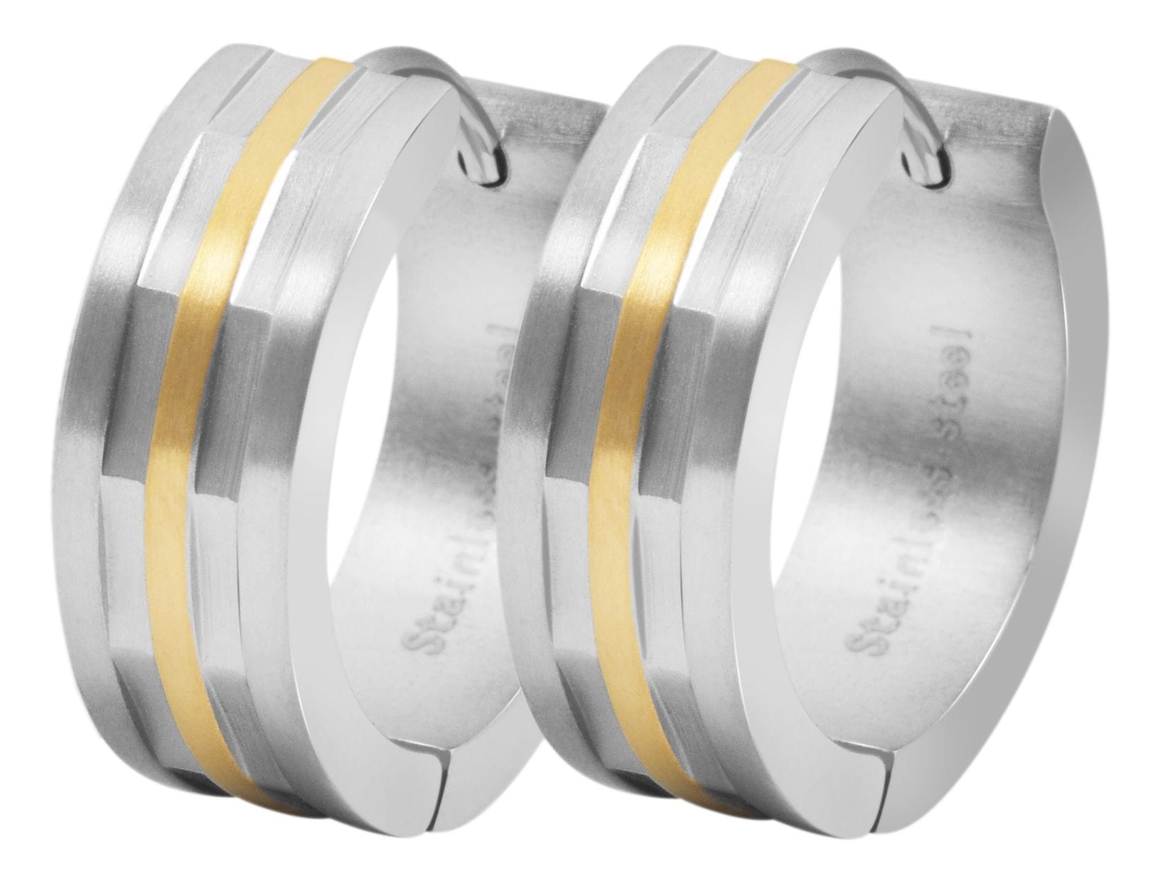 Adelia´s Paar Creolen »Damen Ohrringe ¿ Klappcreole aus Edelstahl«