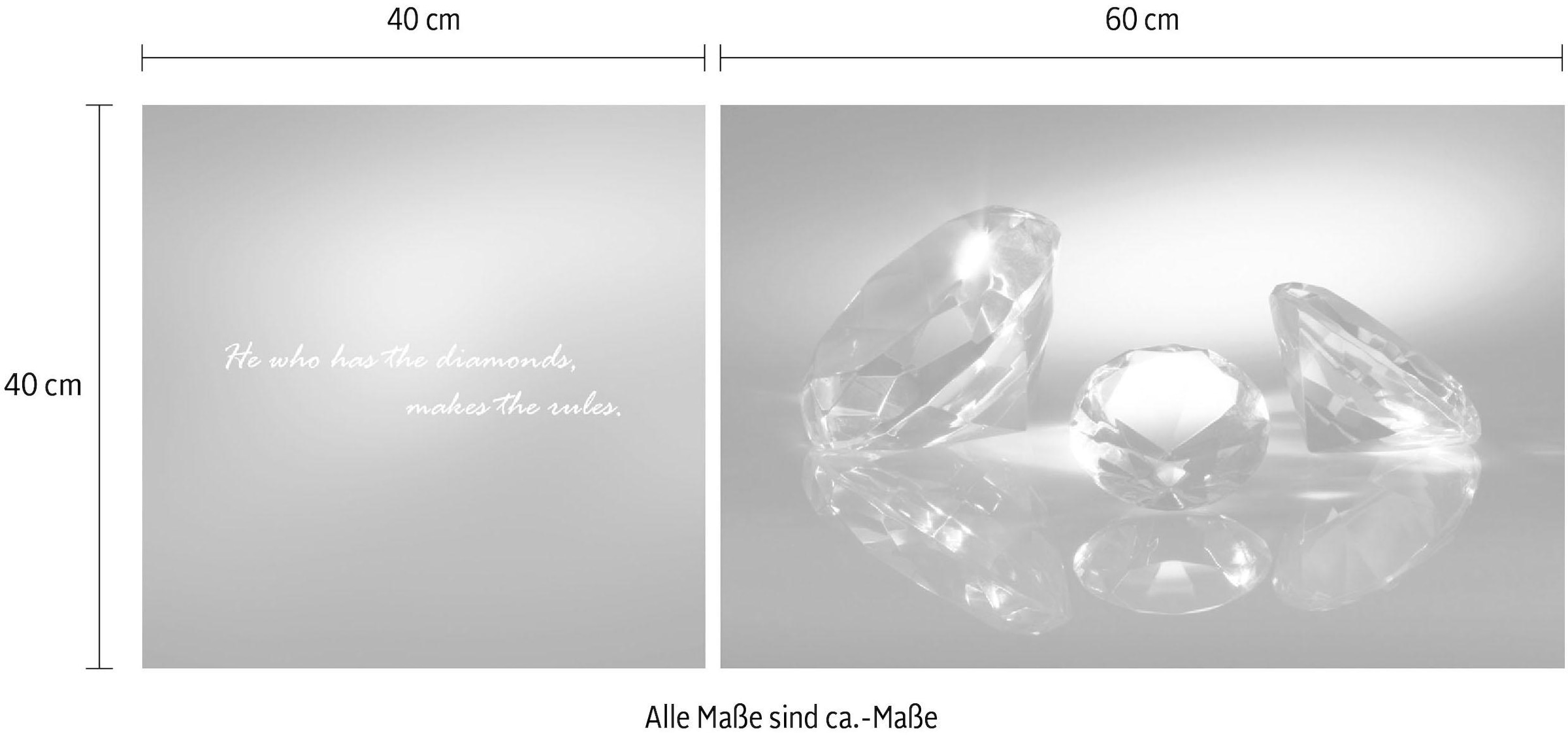 2er-Set im Online queence »Diamonds«, Leinwandbild (Set), OTTO Shop