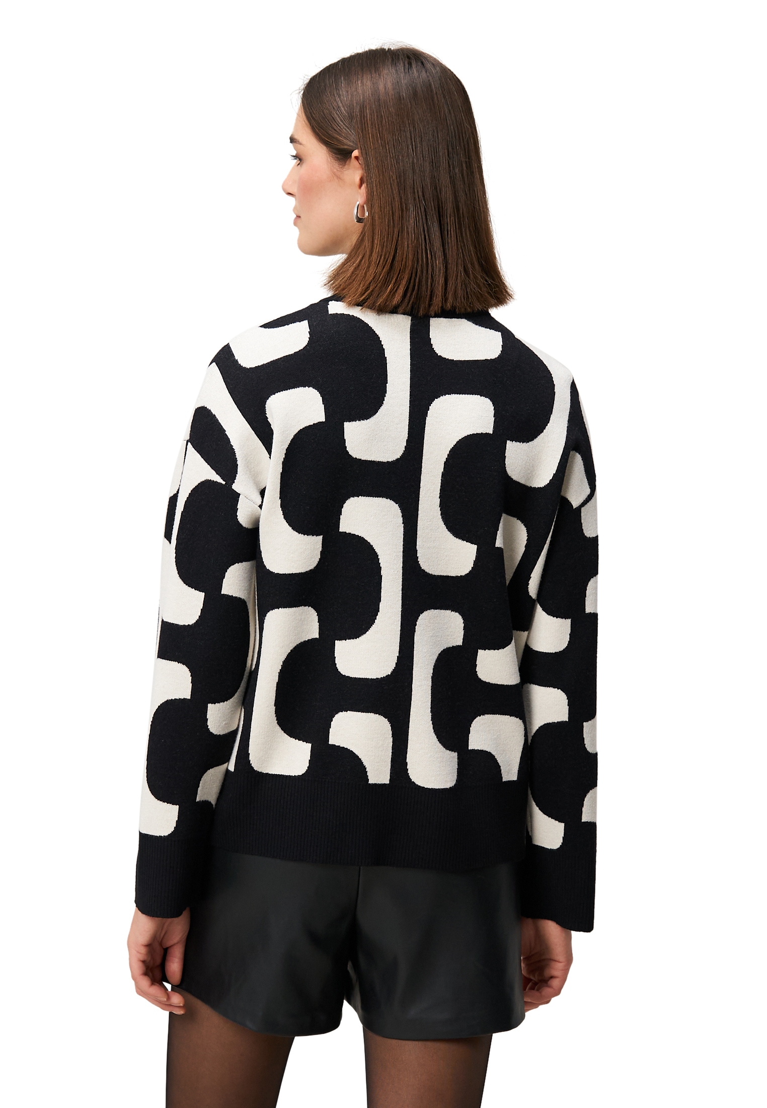 Zero Rundhalspullover »Pullover mit Strickmuster«