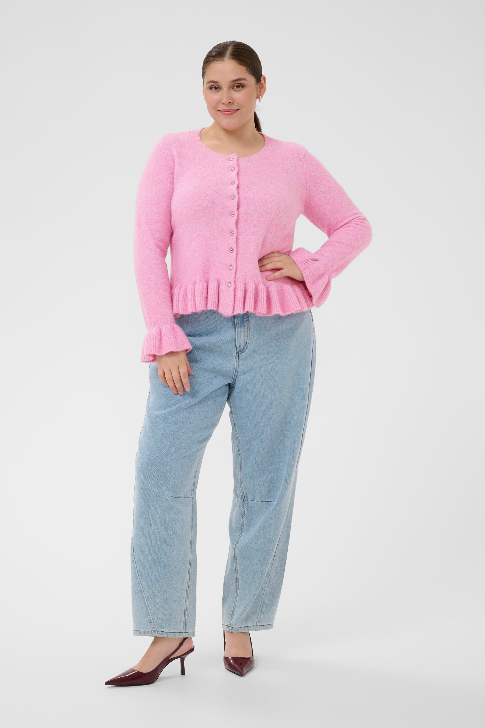 KAFFE Curve Strickjacke »Damen Strickjacke KCemmi«