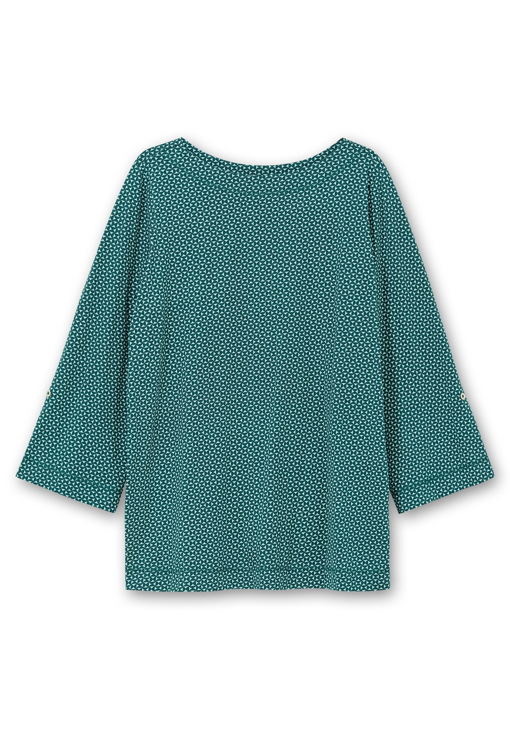 Sheego Langarmshirt »3/4-Arm-Shirt mit Minimaldruck und Krempelärmeln«, mit Minimaldruck und Krempelärmeln