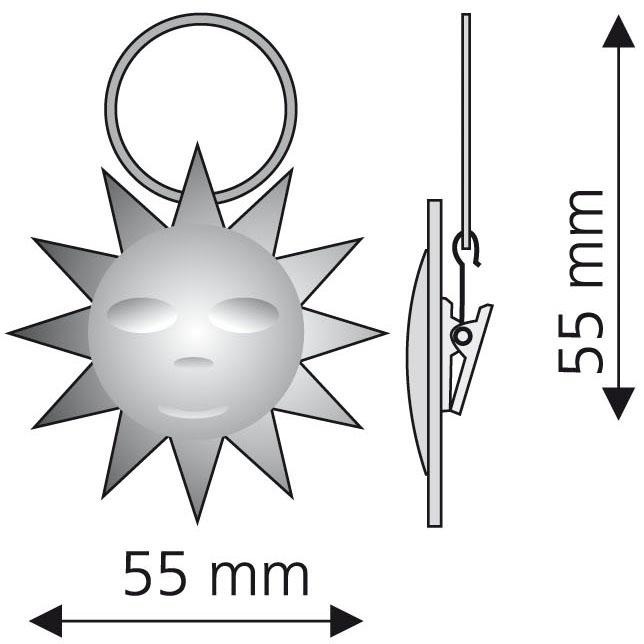 im Liedeco »Sonne«, 16 Gardinenstangen 4 für mit St., (Packung, OTTO Online-Shop mm Gardinenring Ø Dekoklammer),