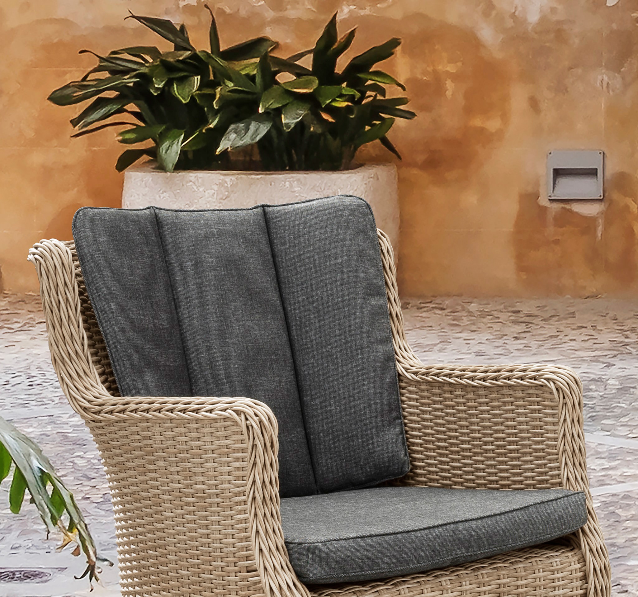 Destiny Gartensessel »LUNA«, (Set, 2 St.), Aluminium, Polyrattan, inkl. Auflagen