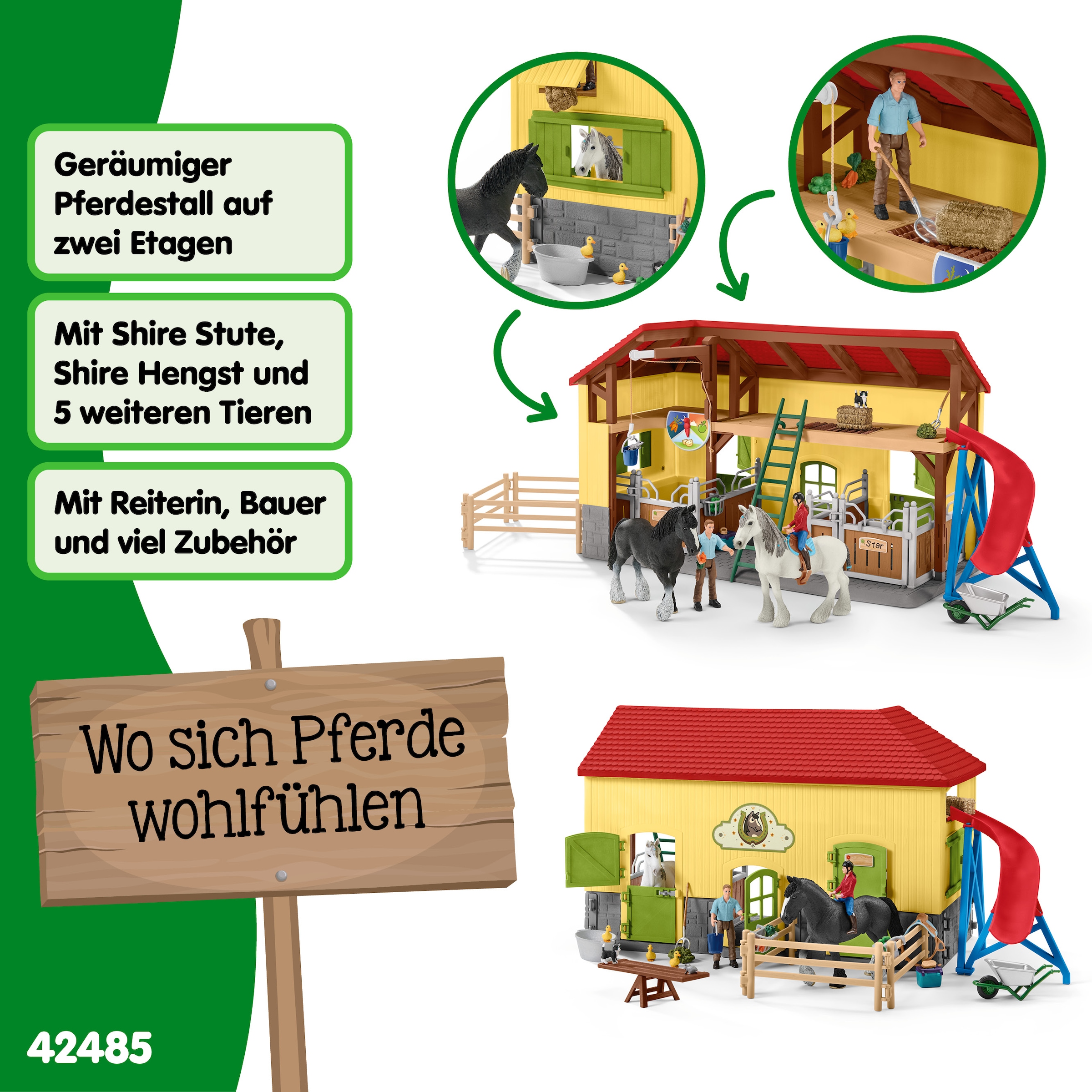Schleich® Spielwelt »FARM WORLD, Pferdestall (42485)«