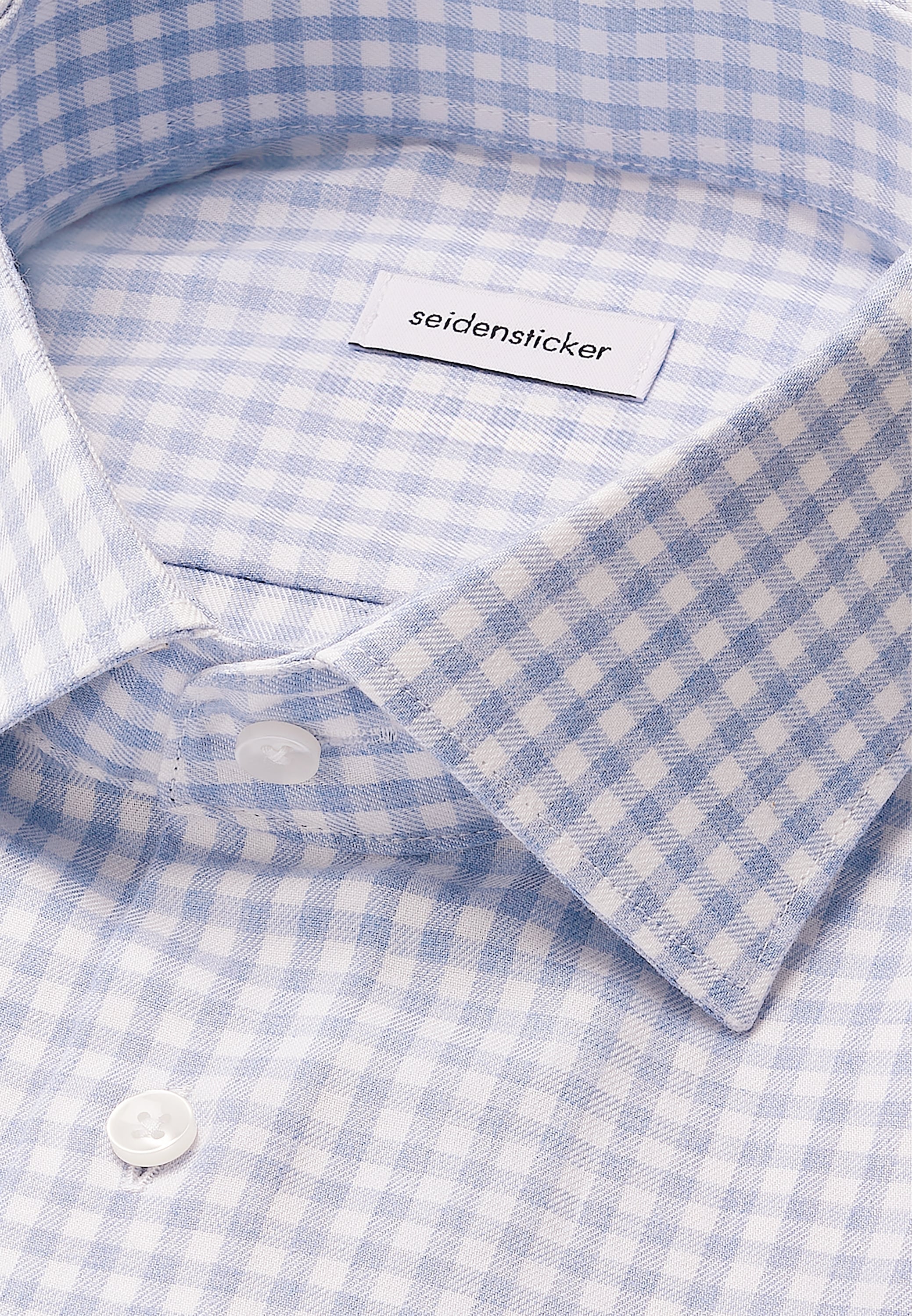 seidensticker Flanellhemd »Schwarze Rose« Slim 1/1 Kentkragen Karo