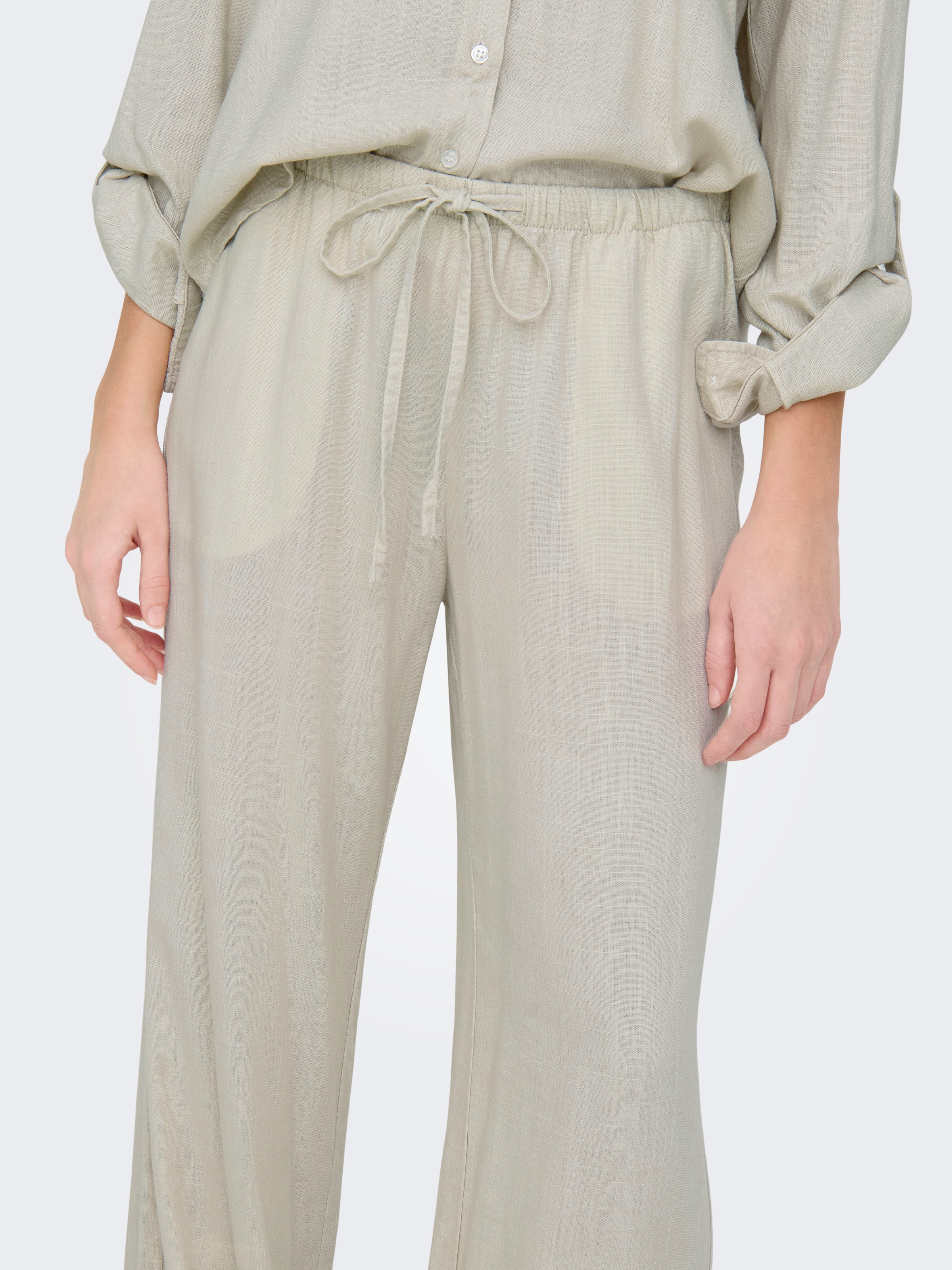 JDY Schlupfhose »JDYCAYA LINEN MW PANT WVN DIA«  Sommerhose mit Leinen