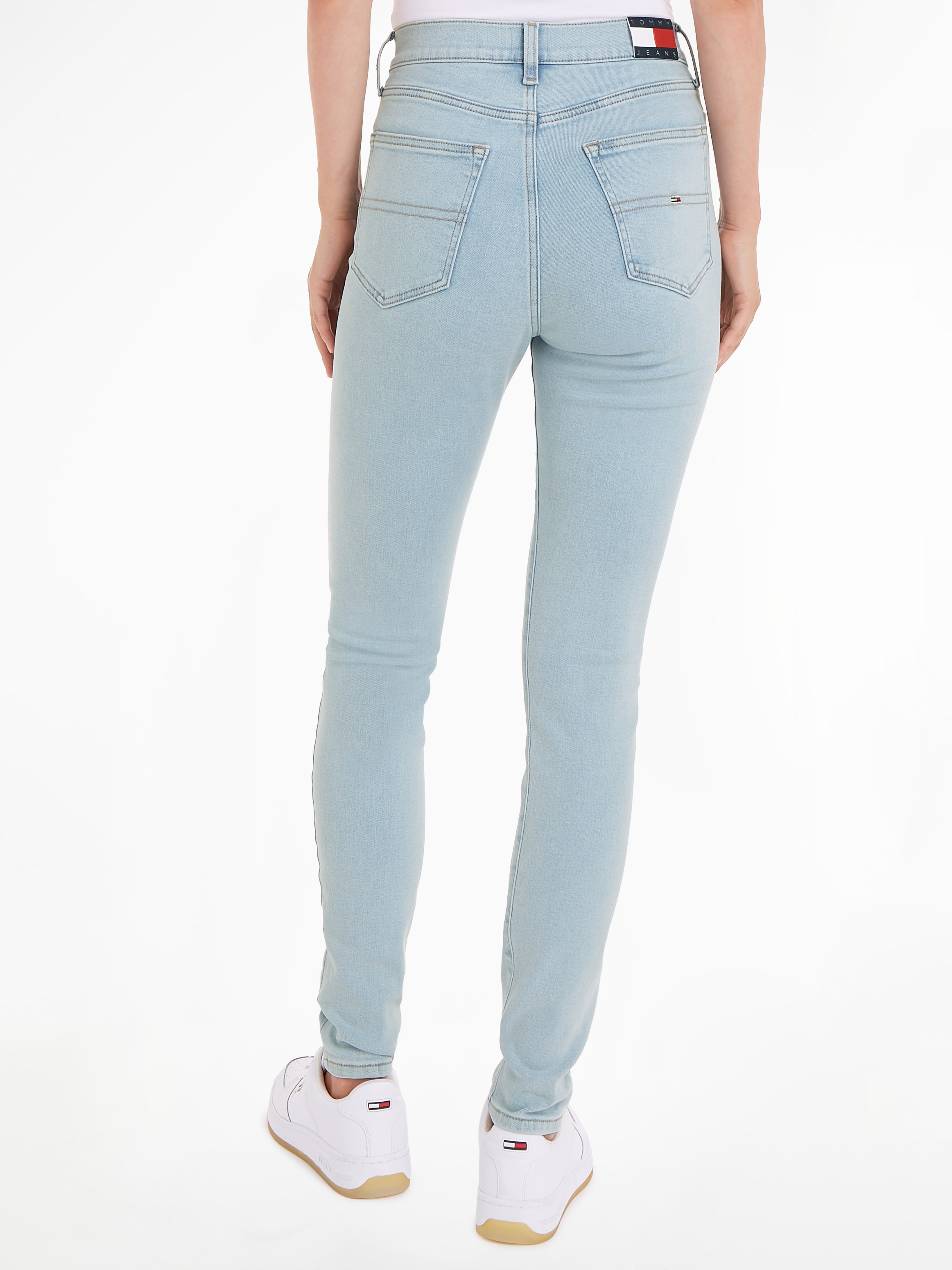 Tommy Jeans Bequeme Jeans »Sylvia Skinny Slim Jeans Hohe Leibhöhe«, mit Ledermarkenlabel