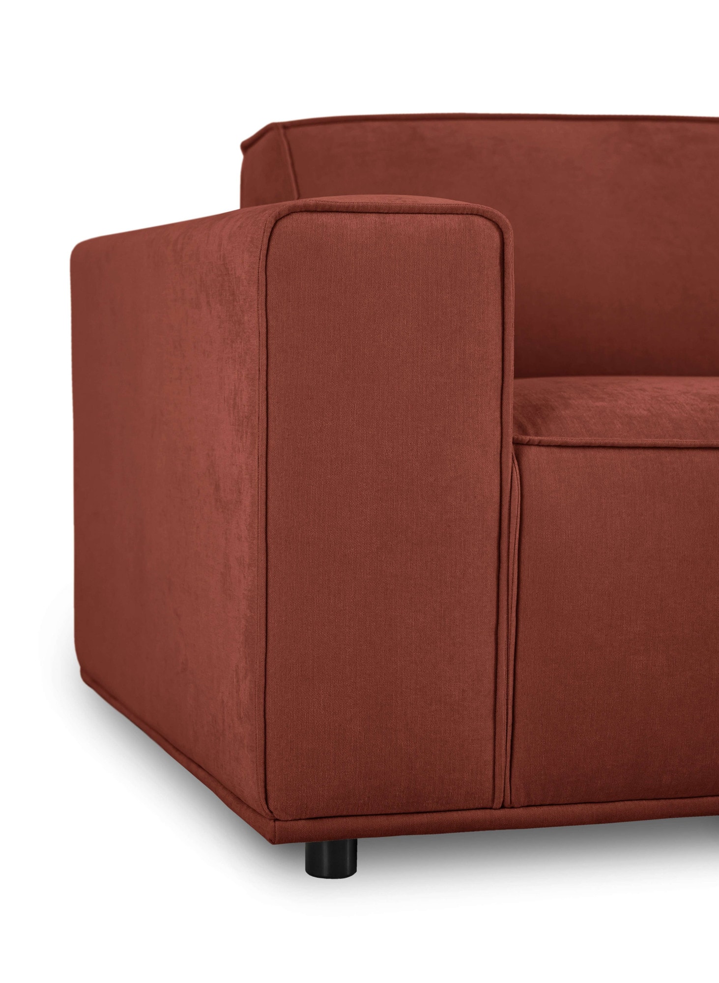Home affaire 3-Sitzer »Avelin, 228 cm, Chenille, Struktur-Boucle«, mit Wellenunterfederung, Kedernaht, bodentief, Skandi-Design