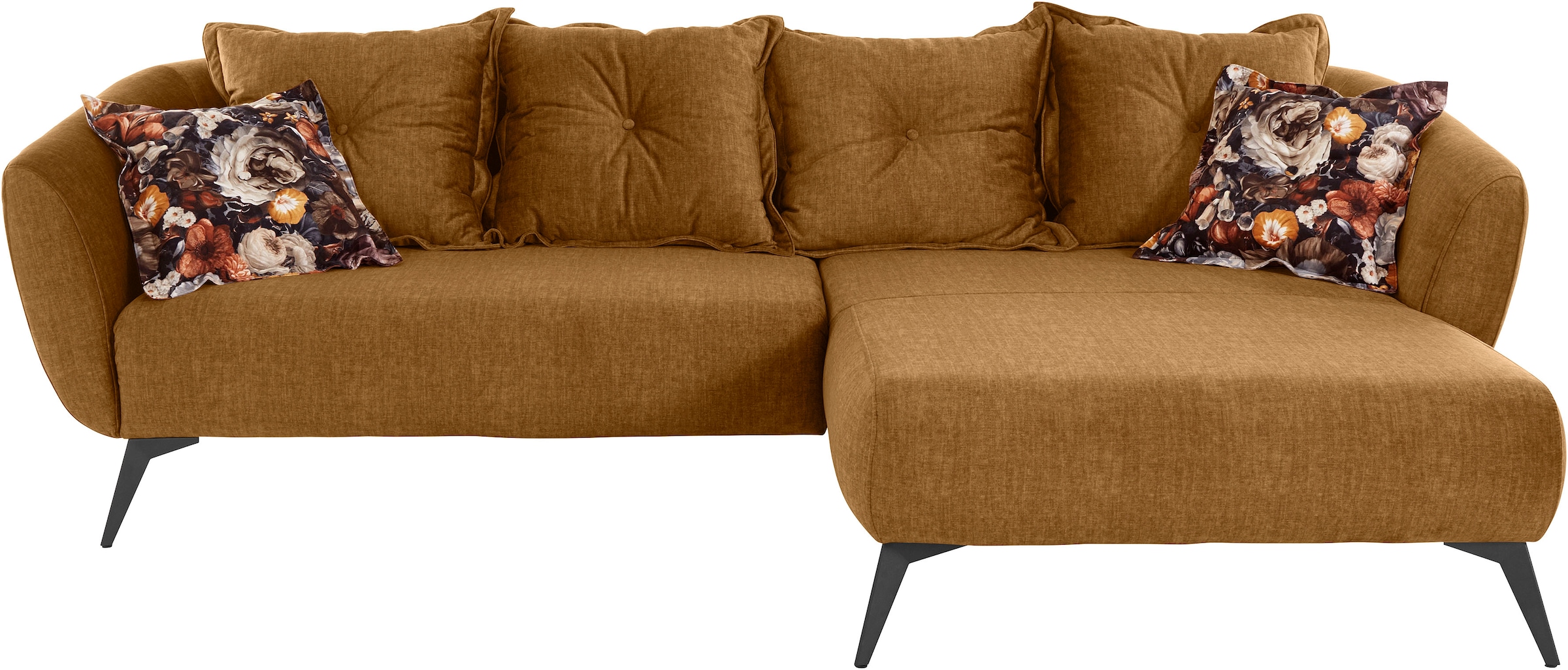 INOSIGN Ecksofa »Baggio romantische Polsterecke, bequem,  Breite 277cm, L-Form« Zierkissen inklusive