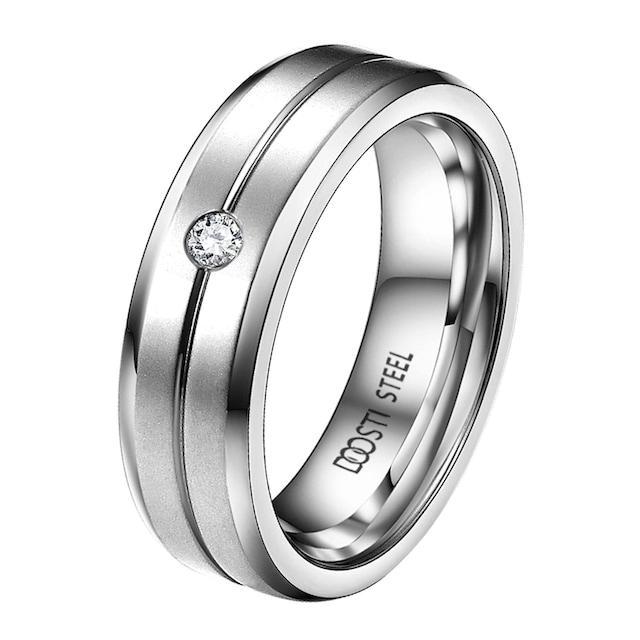 DOOSTI Trauring »Schmuck Geschenk Edelstahl Trauring Ehering Partnerring  LIEBE«, Made in Germany, mit o. ohne Zirkonia im OTTO Online Shop