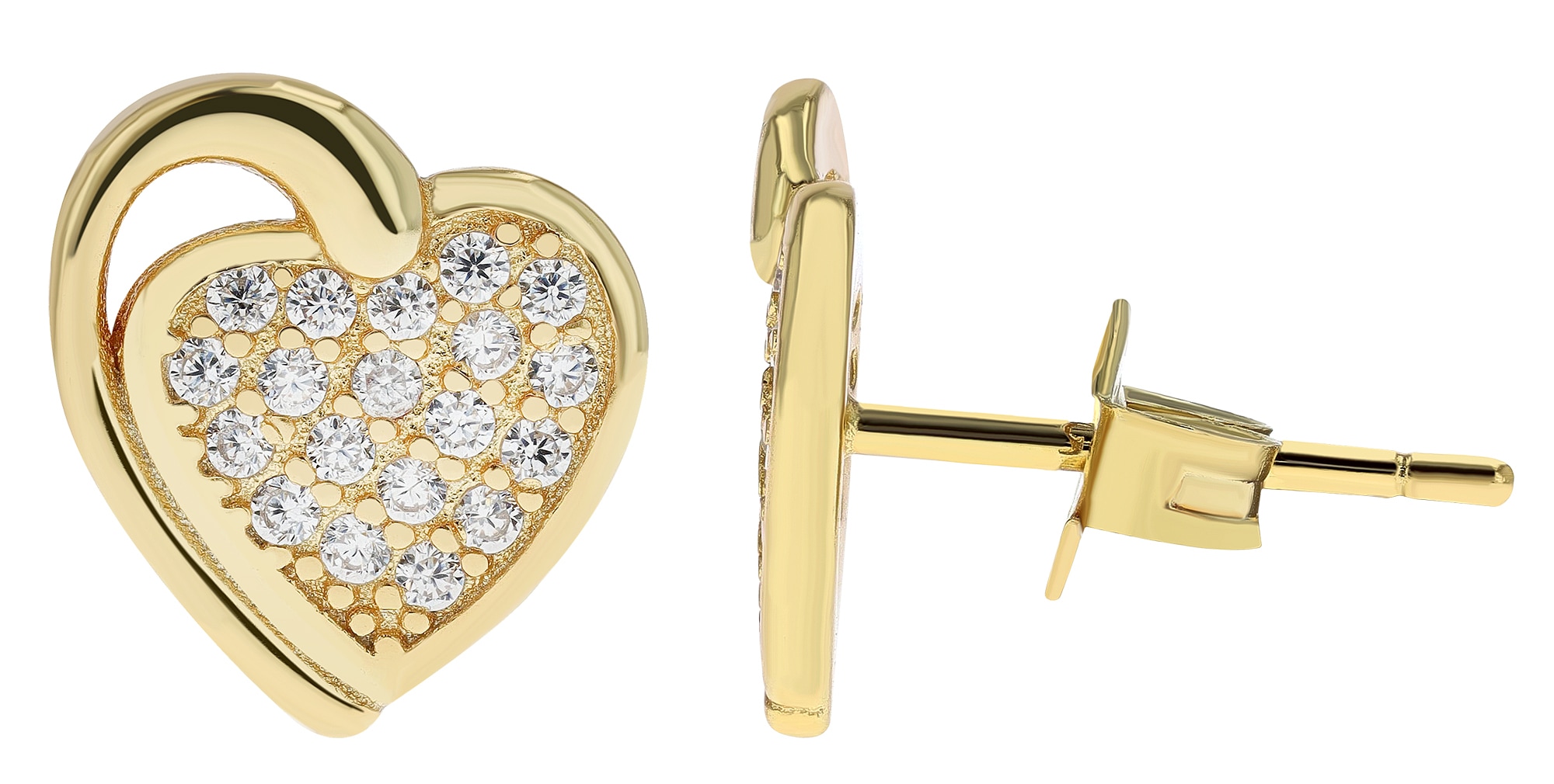 Adelia´s Herzanhänger »Damen Anhänger ¿ Herzanhänger aus 925 Silber mit Zirkonia«