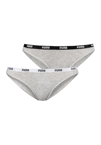 PUMA Bikinislip »Iconic«, (Packung, 2 St., 2er-Pack), mit schmalem Logo-Webbündchen kaufen