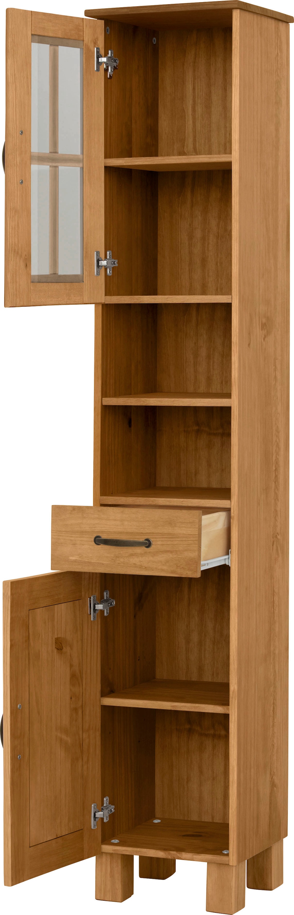 Home affaire Hochschrank »Rodby«, FSC®-zertifiziertes Massivholz, Breite 33cm, Höhe 180cm