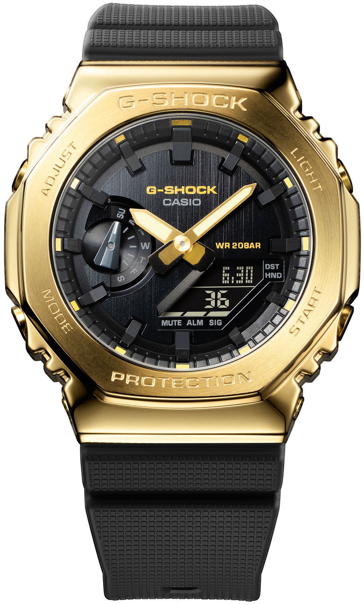 CASIO G-SHOCK Chronograph, Quarzuhr,Armbanduhr,Herrenuhr,digital, bis 20 bar wasserd.Resinarmband