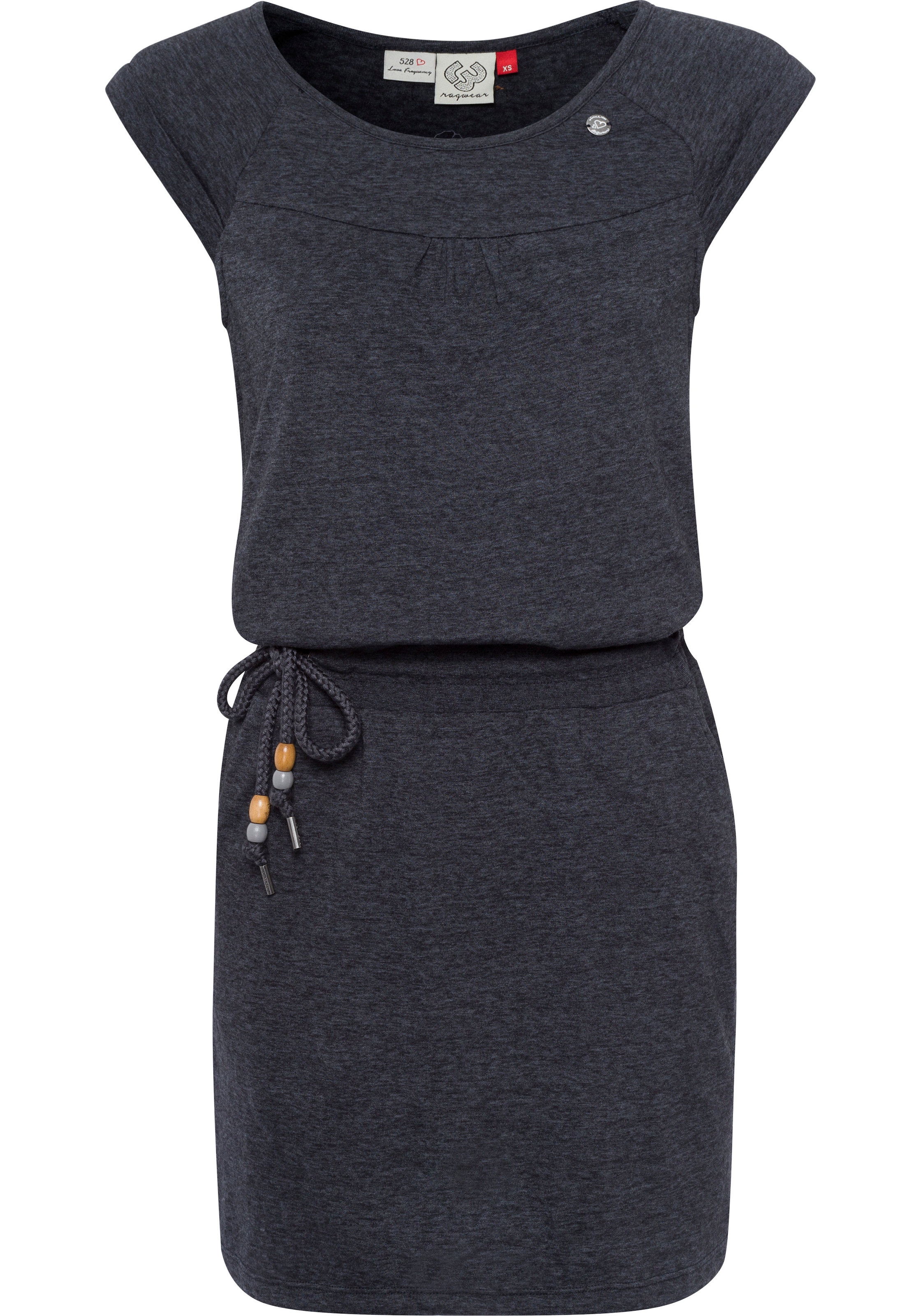 Ragwear Jerseykleid OTTO »PENELOPE bei Kordelzug kaufen O«, mit Zierperlen-Besatz UNI kontrastfarbigem und