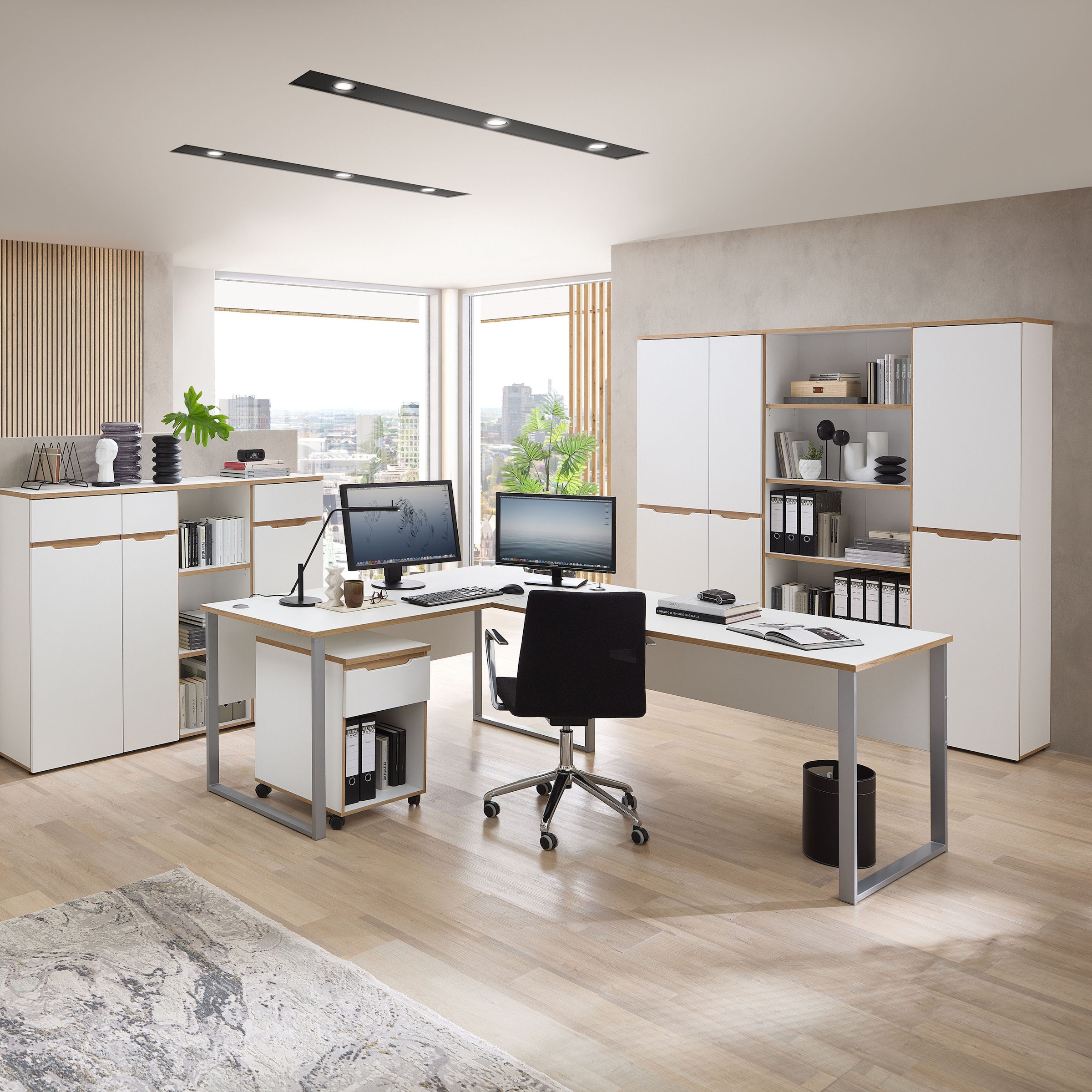 Innostyle Container »Memphis Aktenschrank,45x122x38cm (B/H/T)« 1 Stk. tlg. 1 Schubkasten, Soft-Close, ABS-Kantenschutz, 2 Rollen mit Bremse