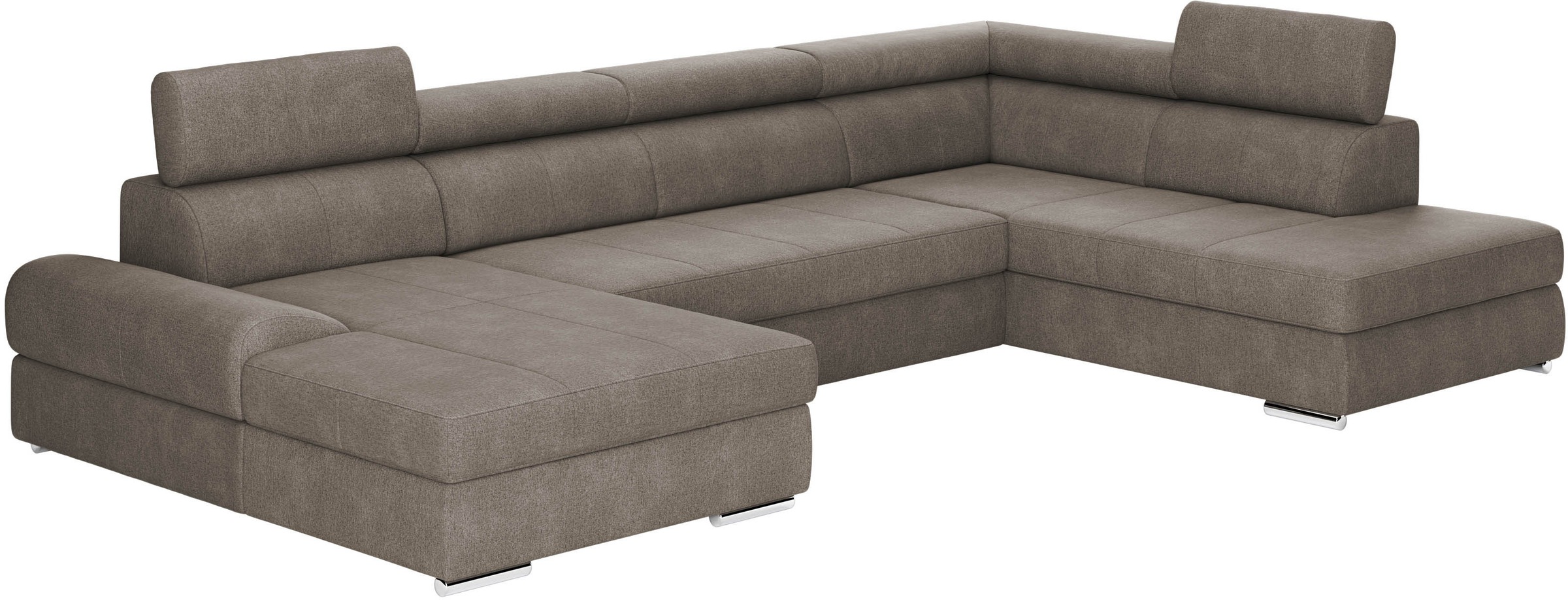 sit&more Wohnlandschaft »U-Form«, mit verstellbaren Kopfteilen, wahlweise mit Bettfunktion