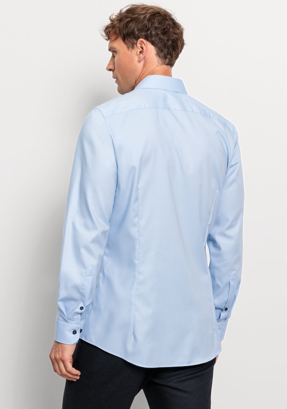 OLYMP Businesshemd »No. Six super slim«, mit feiner Faux-Uni-Struktur