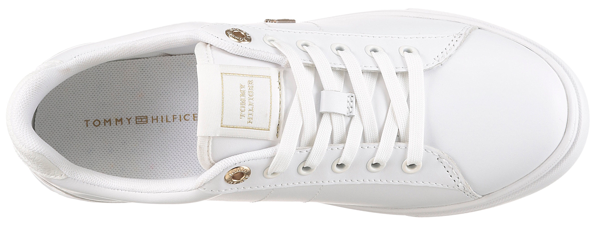 Tommy Hilfiger Sneaker »ESSENTIAL ELEVATED COURT SNEAKER«, Freizeitschuh, Halbschuh, Schnürschuh mit TH-Schmuckelement