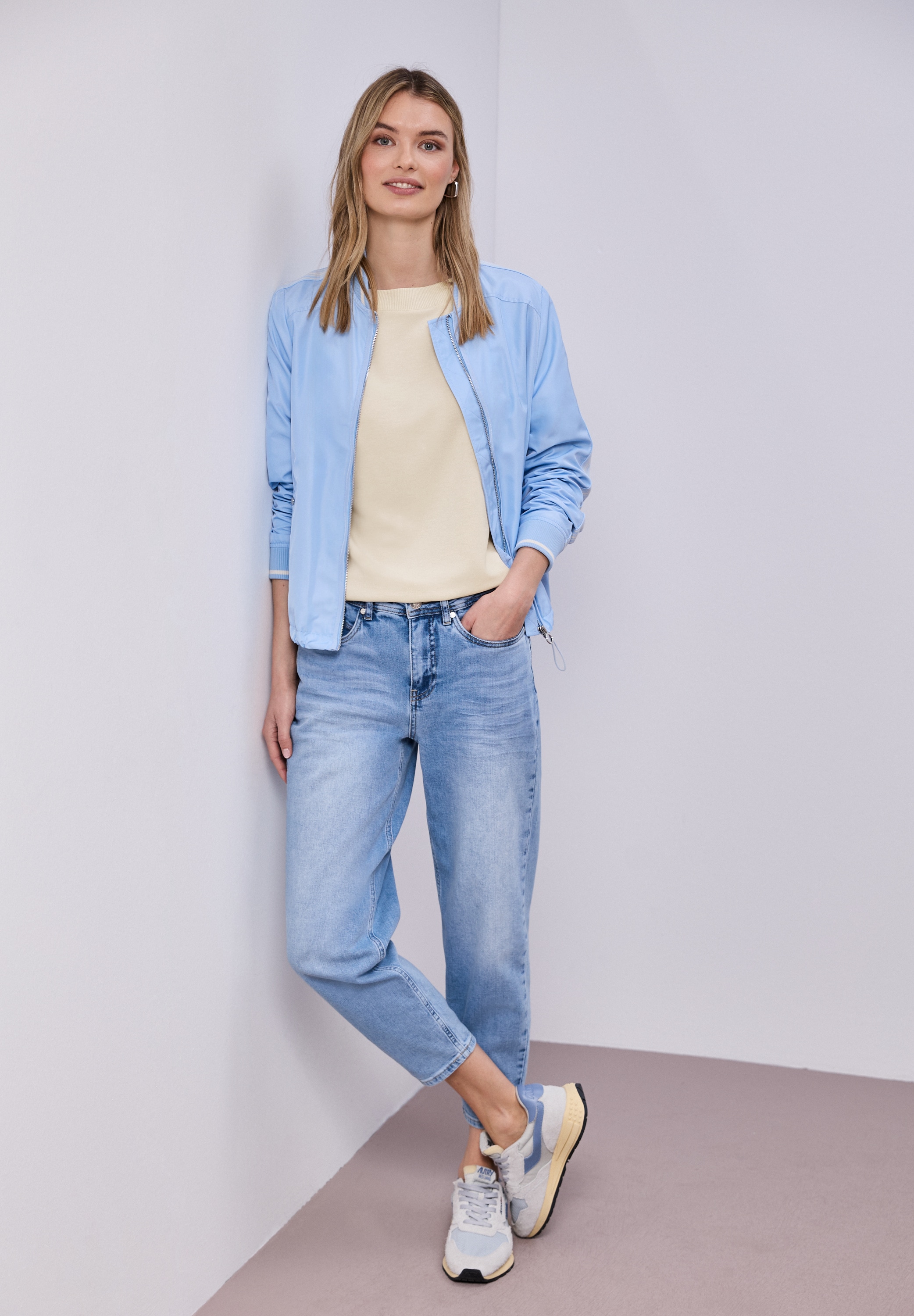 STREET ONE Kurzarmshirt mit elastischem Bund