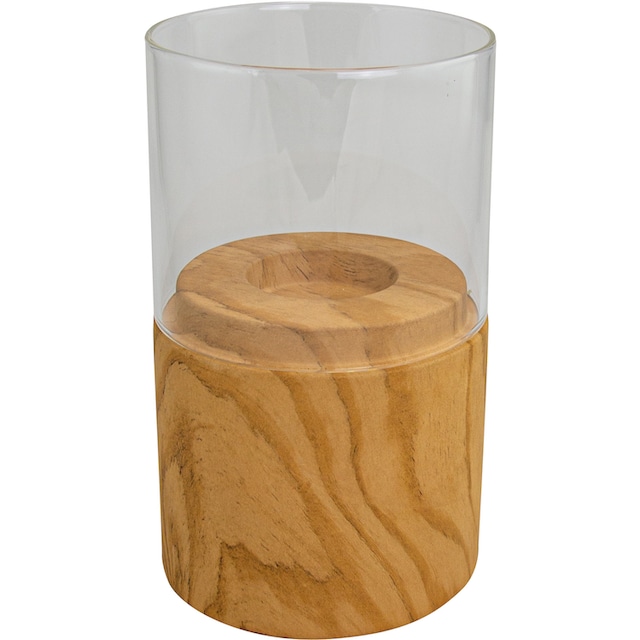19 & Glas, aus Porzellan Teelichthalter Höhe WEINBERGER bei cm Windlicht, RIFFELMACHER »Holzdesign, OTTO Weihnachtsdeko«, Natur-Look, online &