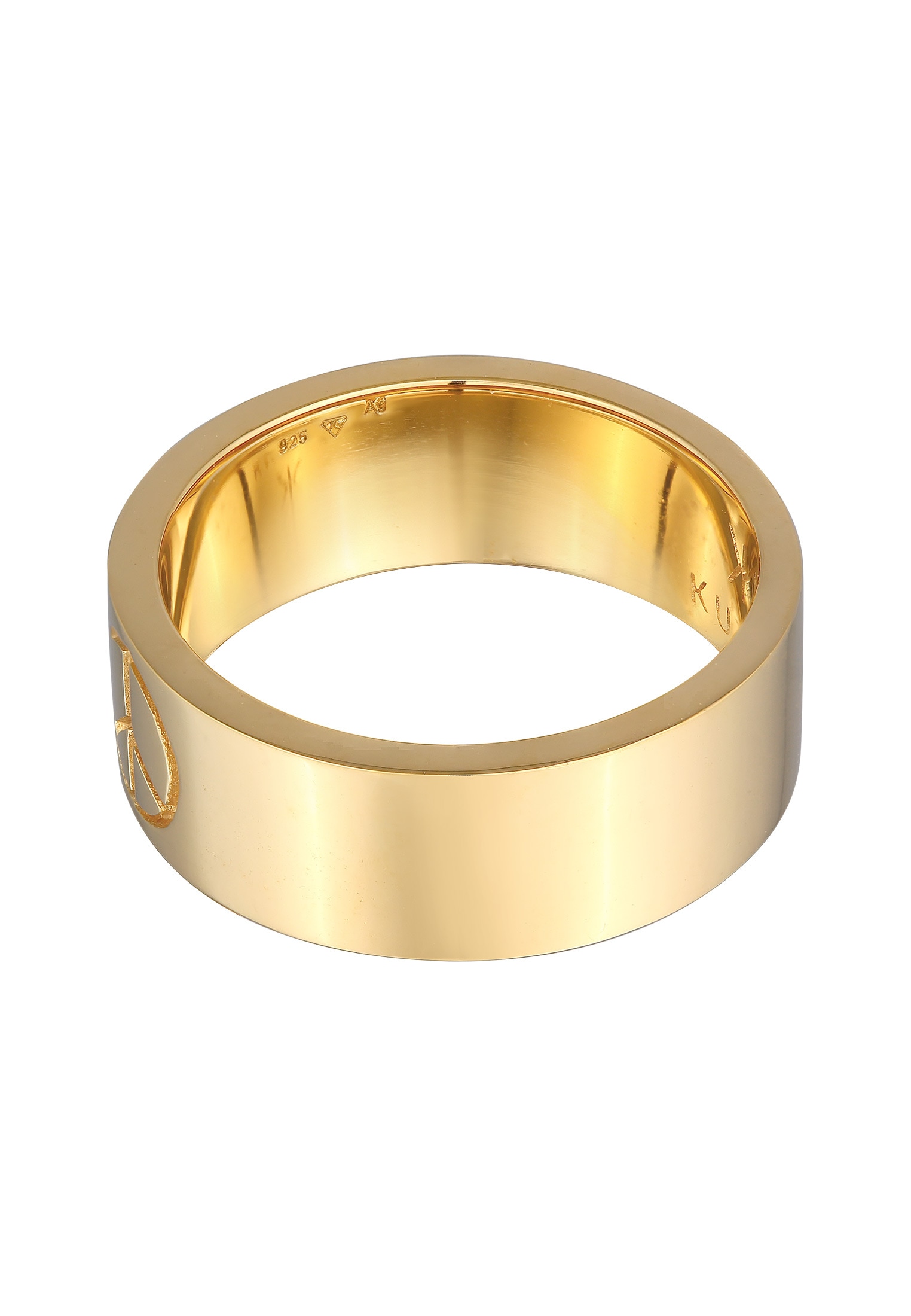 Kuzzoi Silberring »Ring Herren Bandring Peace Oxidiert 925 Silber«