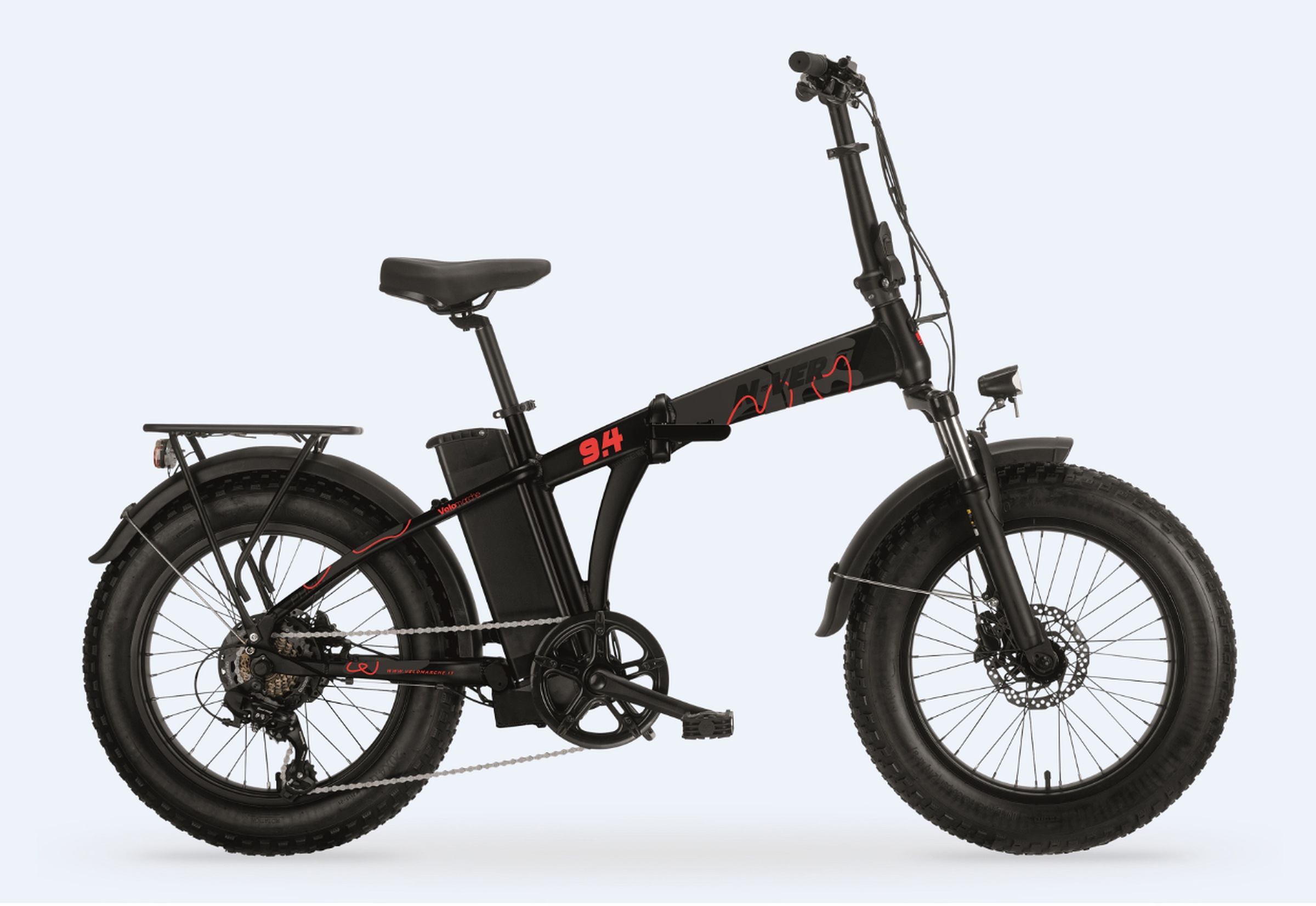 E-Bike »Elektro-Kompaktfahrrad / Faltrad N-VER FOLDING 20 Zoll, black-red«