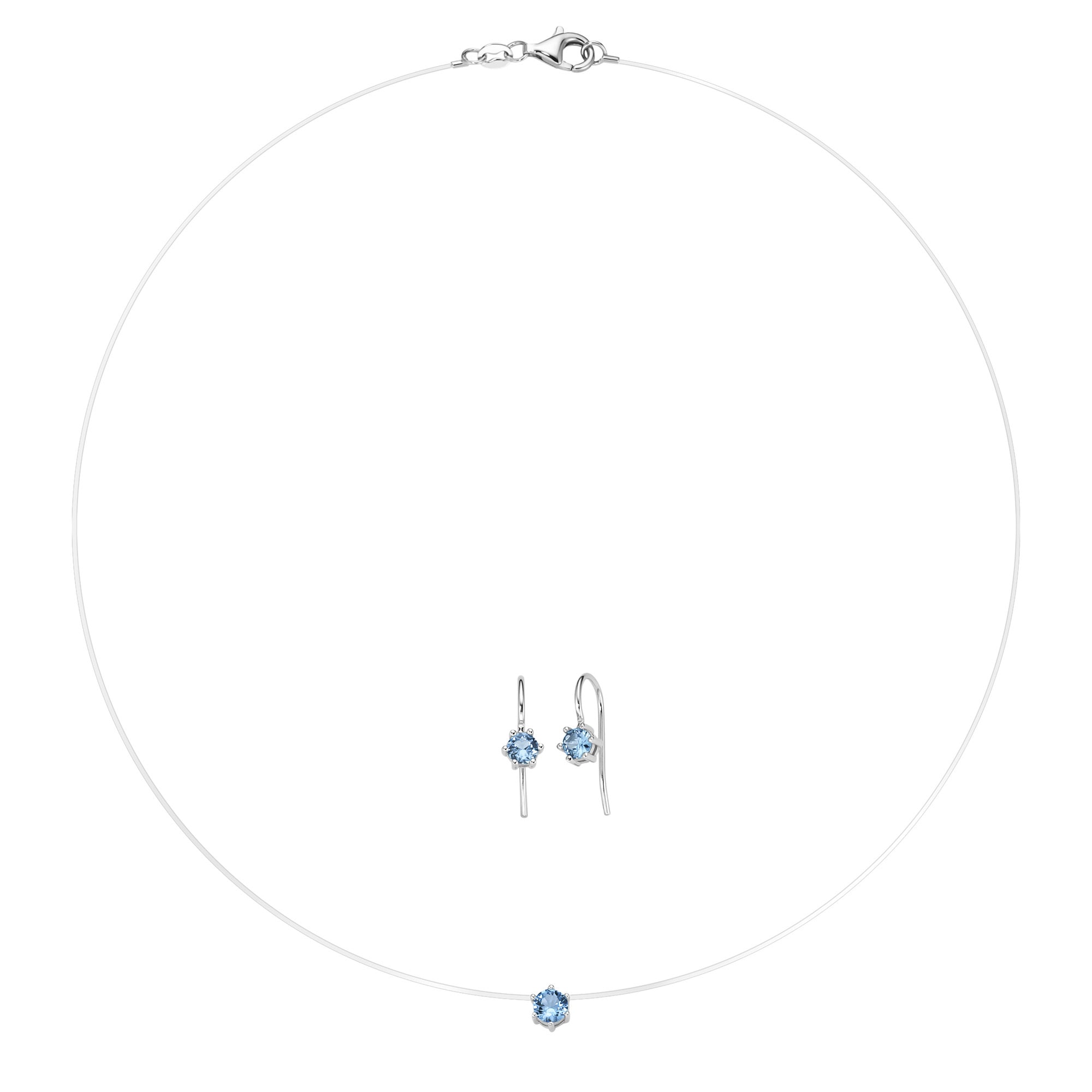 Smart Jewel Schmuckset »Schmuckset Collier mit Ohrschmuck, Silber 925« ()