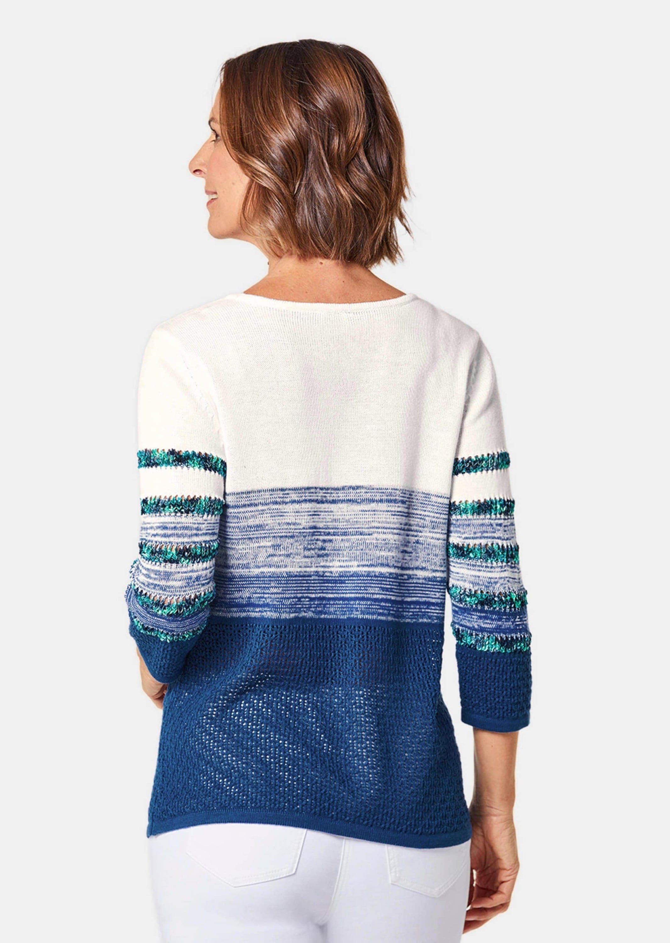 GOLDNER Rundhalspullover »Leichter Pullover mit tollem Ringelmuster«