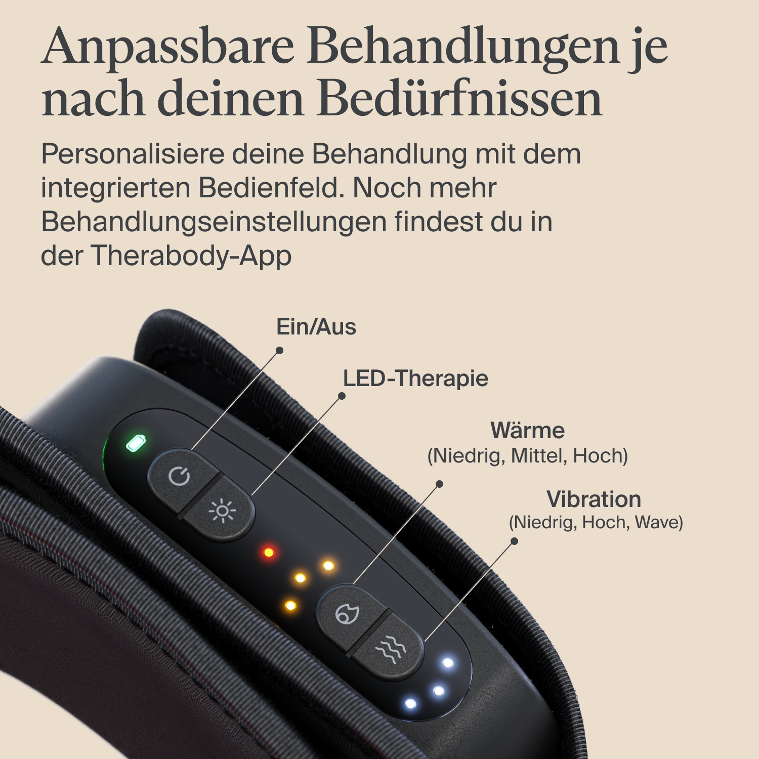 Therabody Wärmegürtel »ThermBack LED Therapiebandage mit Ferninfrarot, LED, Wärme, Vibration«, Lindert Rückenschmerzen, fördert Erholung & steigert Beweglichkeit