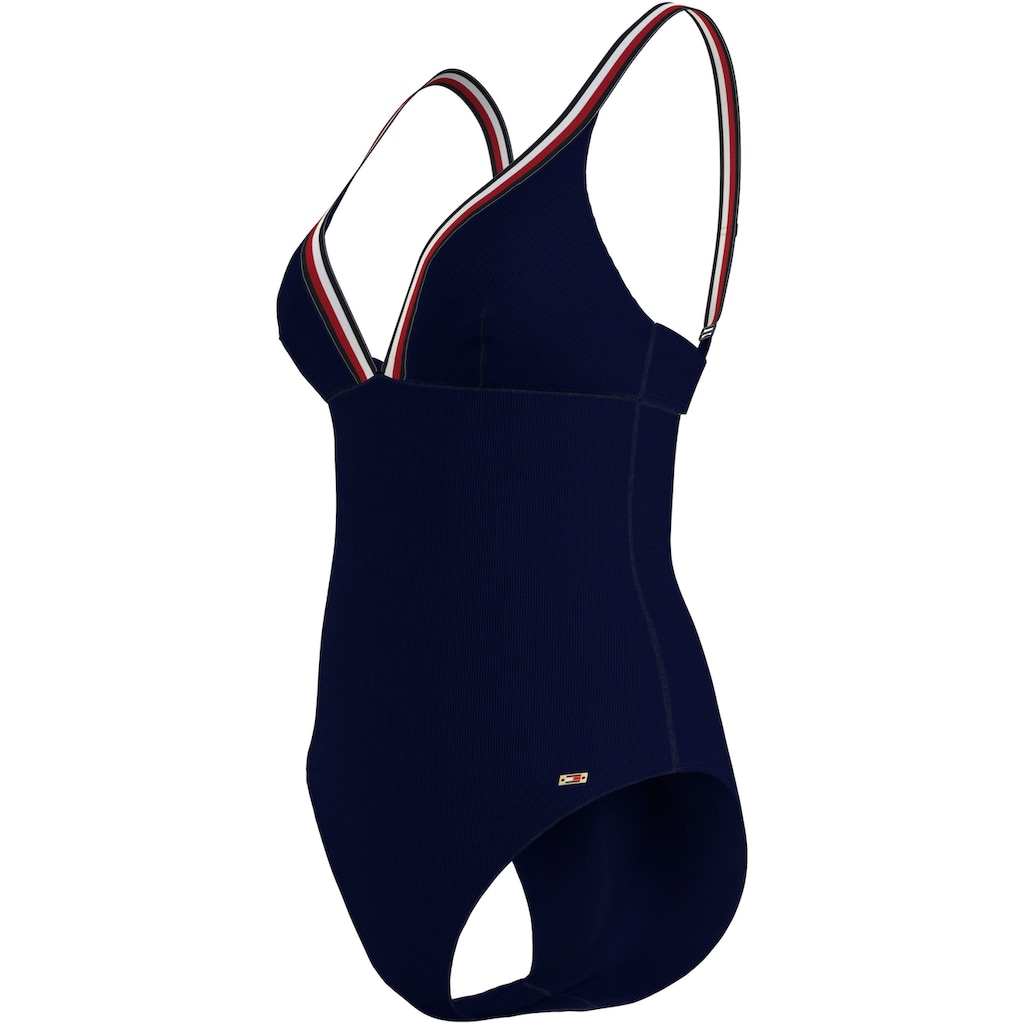 Tommy Hilfiger Swimwear Badeanzug »TRIANGLE ONE PIECE RP«, mit kontrastfarbenen Kanten