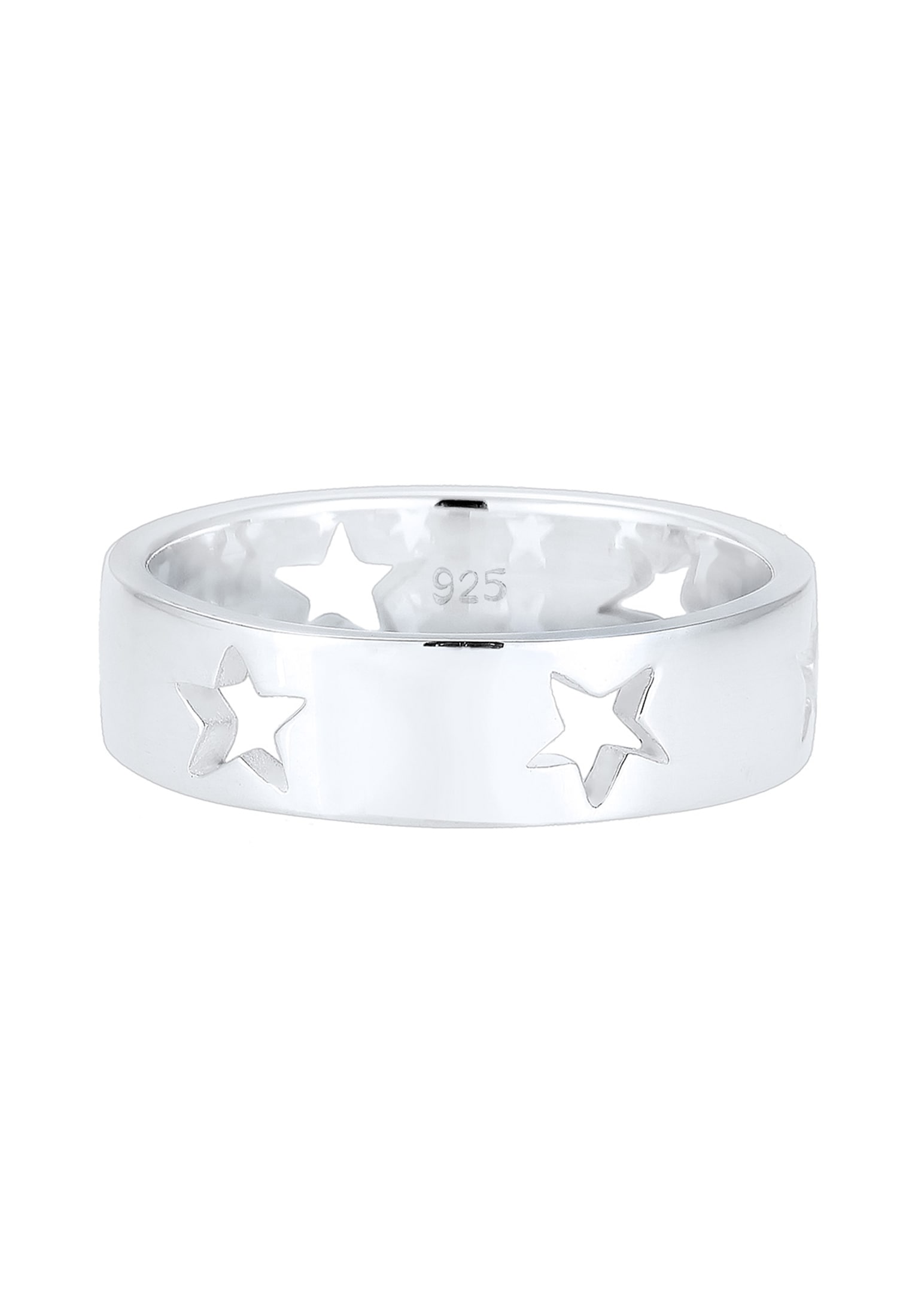 Elli Silberring »Ring Bandring Stern 925 Sterling Silber«