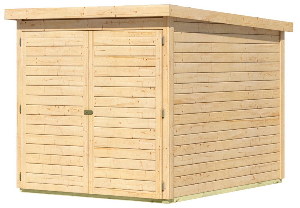 Karibu Fahrradbox »Fahrradgarage mit Einschub und Halterung für bis zu 3 Fahrräder« in 2 Ausführungen, BxTxH: 162,5x216x167 cm