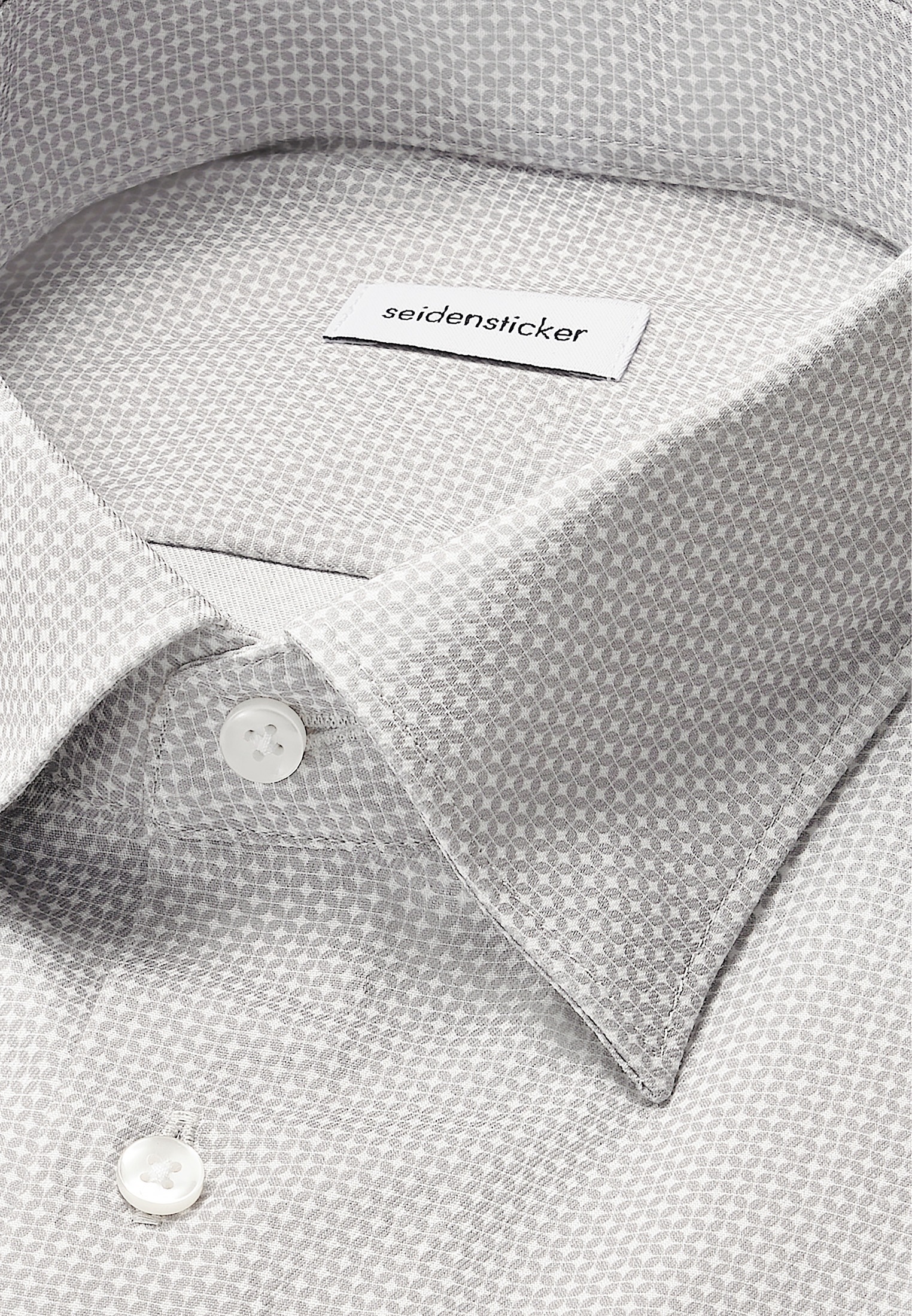 seidensticker Businesshemd »Schwarze Rose«, Slim 1/1 Covered-Button-Down-Kragen Druck