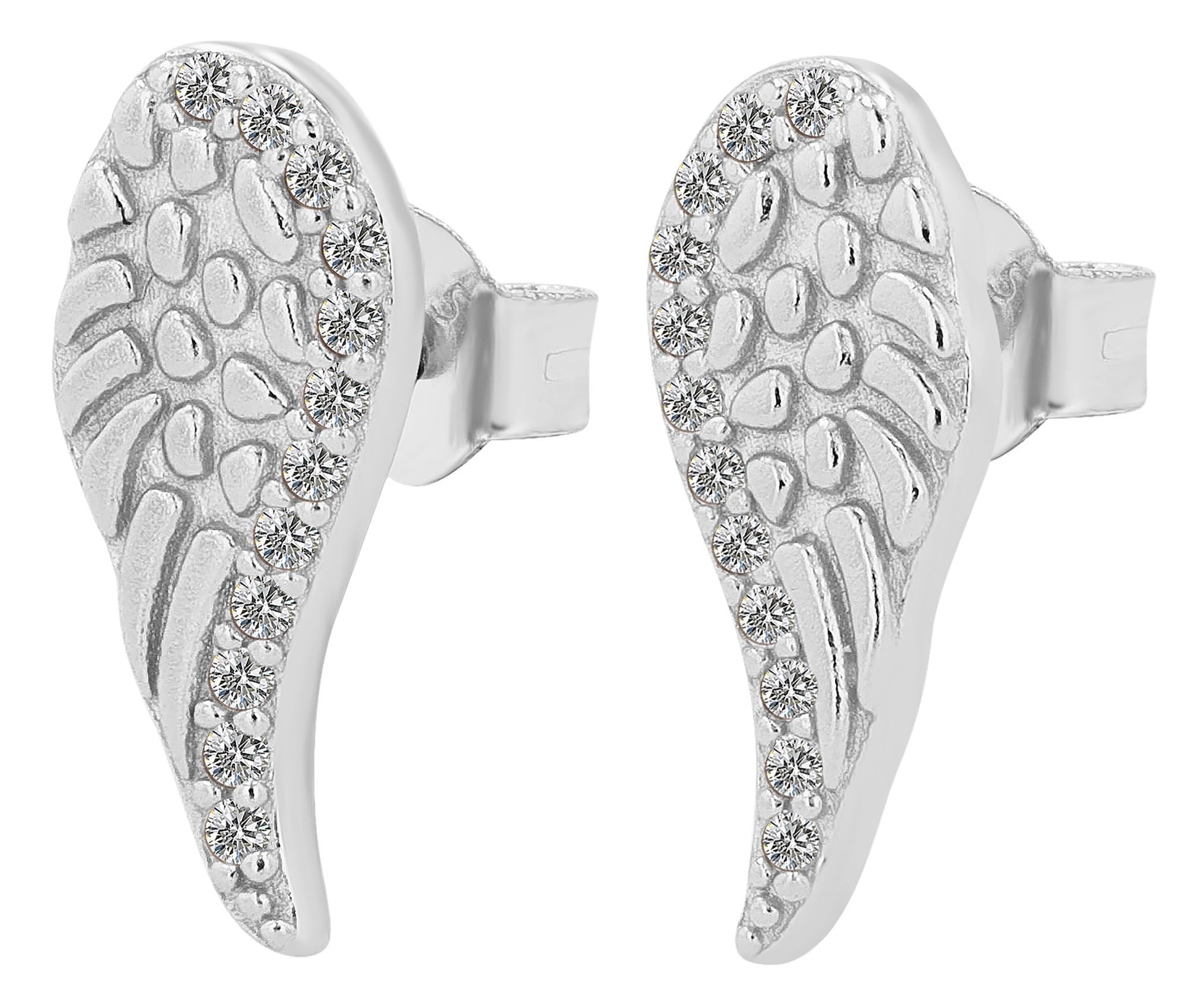 Adelia´s Paar Ohrstecker »Damen Ohrringe ¿ Ohrstecker Flügel aus 925 Silber«