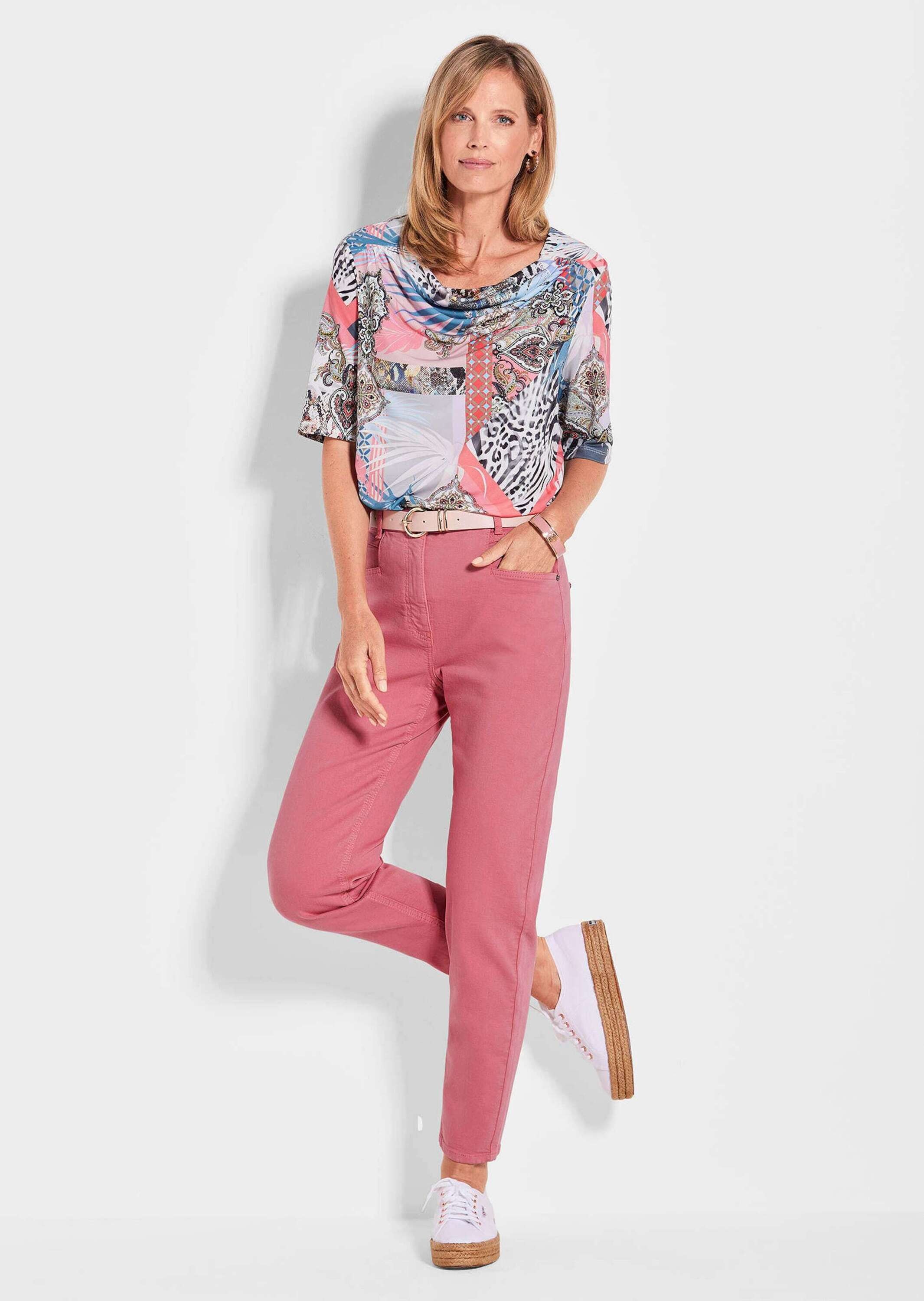 GOLDNER Regular-fit-Jeans »Kurzgröße Lange Hose SARA mit Formbund«