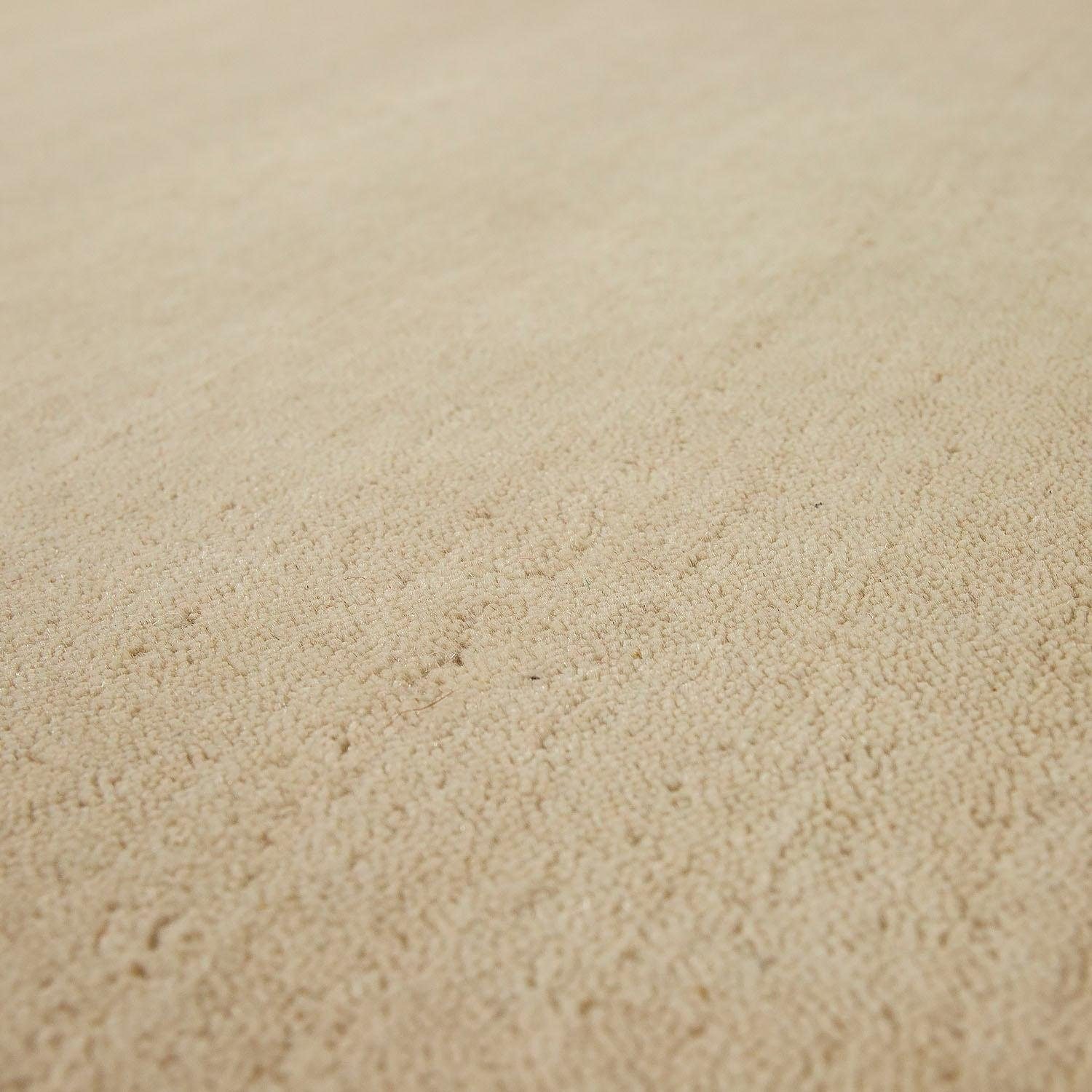 Paco Home Wollteppich »Atlas 100« rechteckig 14 mm Höhe Gabbeh, Kurzflor, handgewebt, reine Wolle, Uni Farben