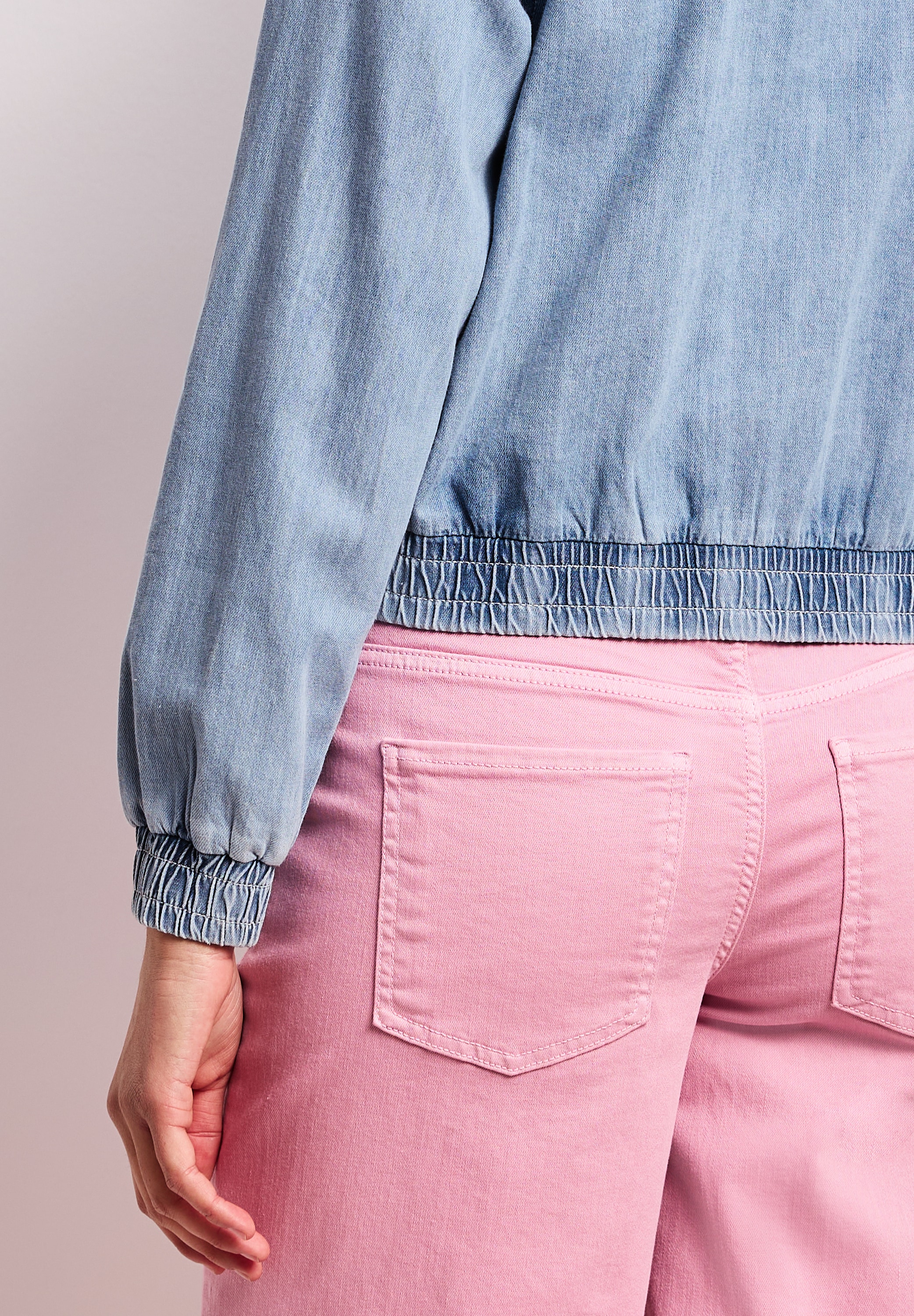 STREET ONE Blouson ohne Kapuze im Denim-Look mit Taschen