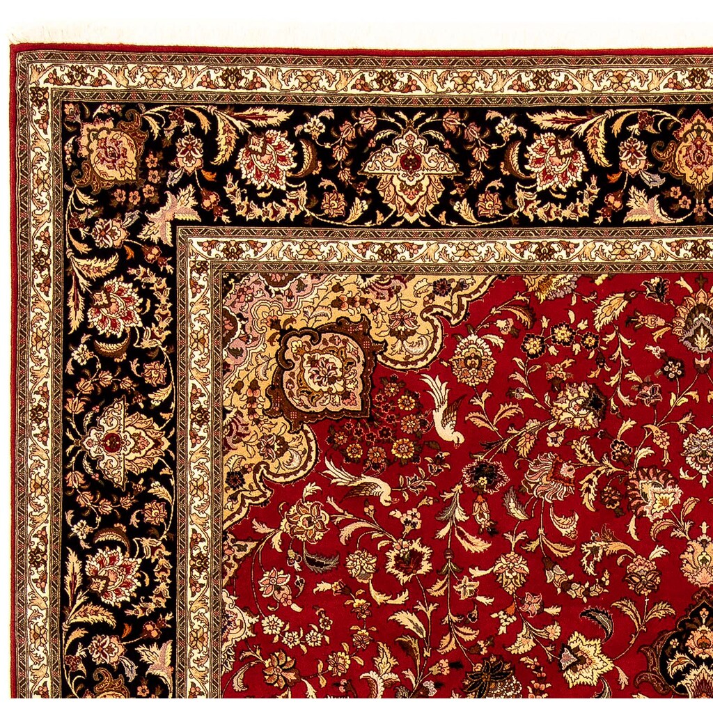 morgenland Orientteppich »Perser - Täbriz - Royal - 356 x 253 cm - rot«, rechteckig, Wohnzimmer, Handgeknüpft, Einzelstück mit Zertifikat